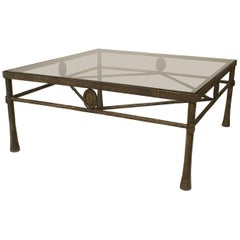 Postwar Design 'Giacometti Style' Dark Bronze Patina Coffee Table