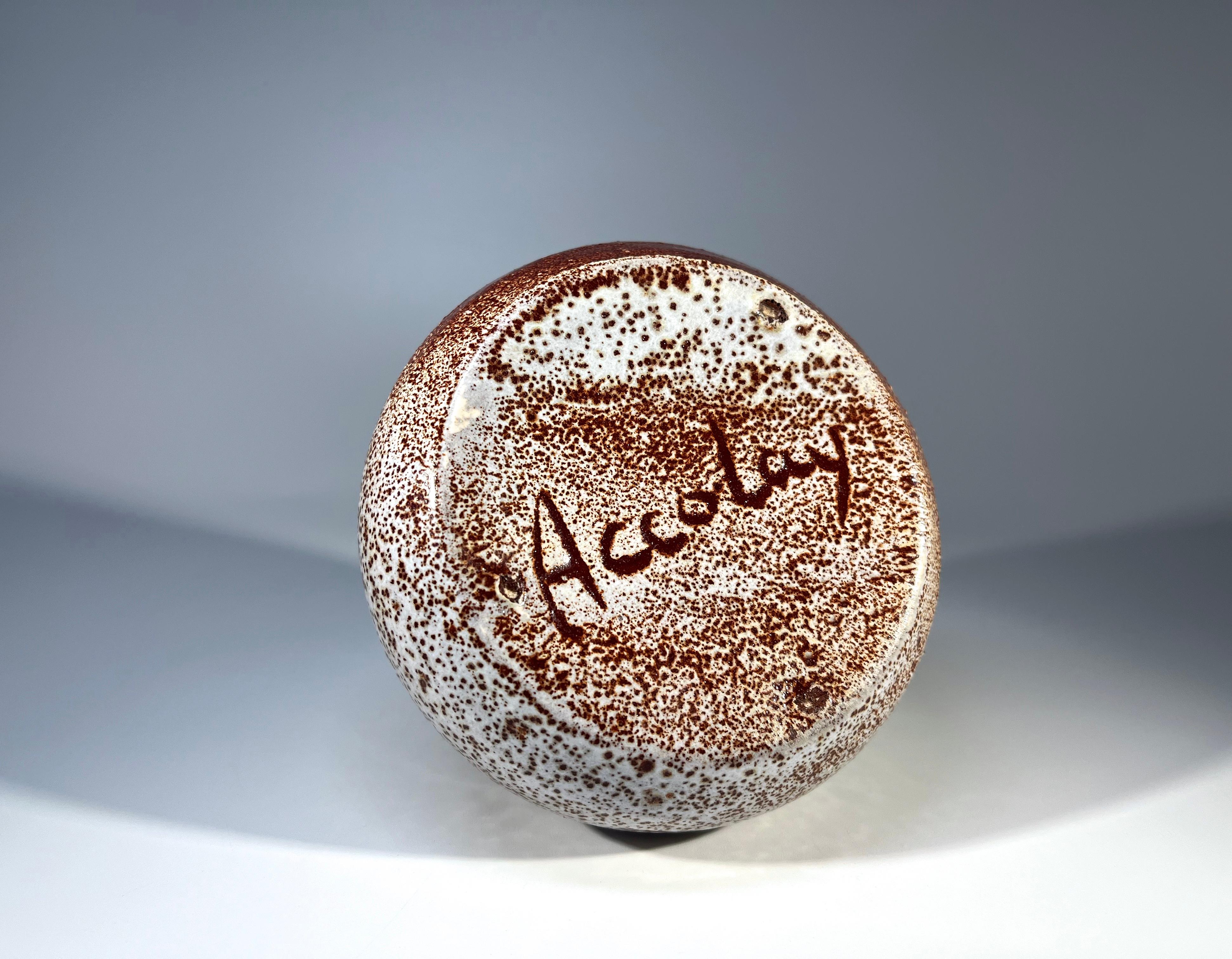 Vase en céramique à glaçure mouchetée de châtaignier Posy par Accolay, France, années 1960 en vente 2