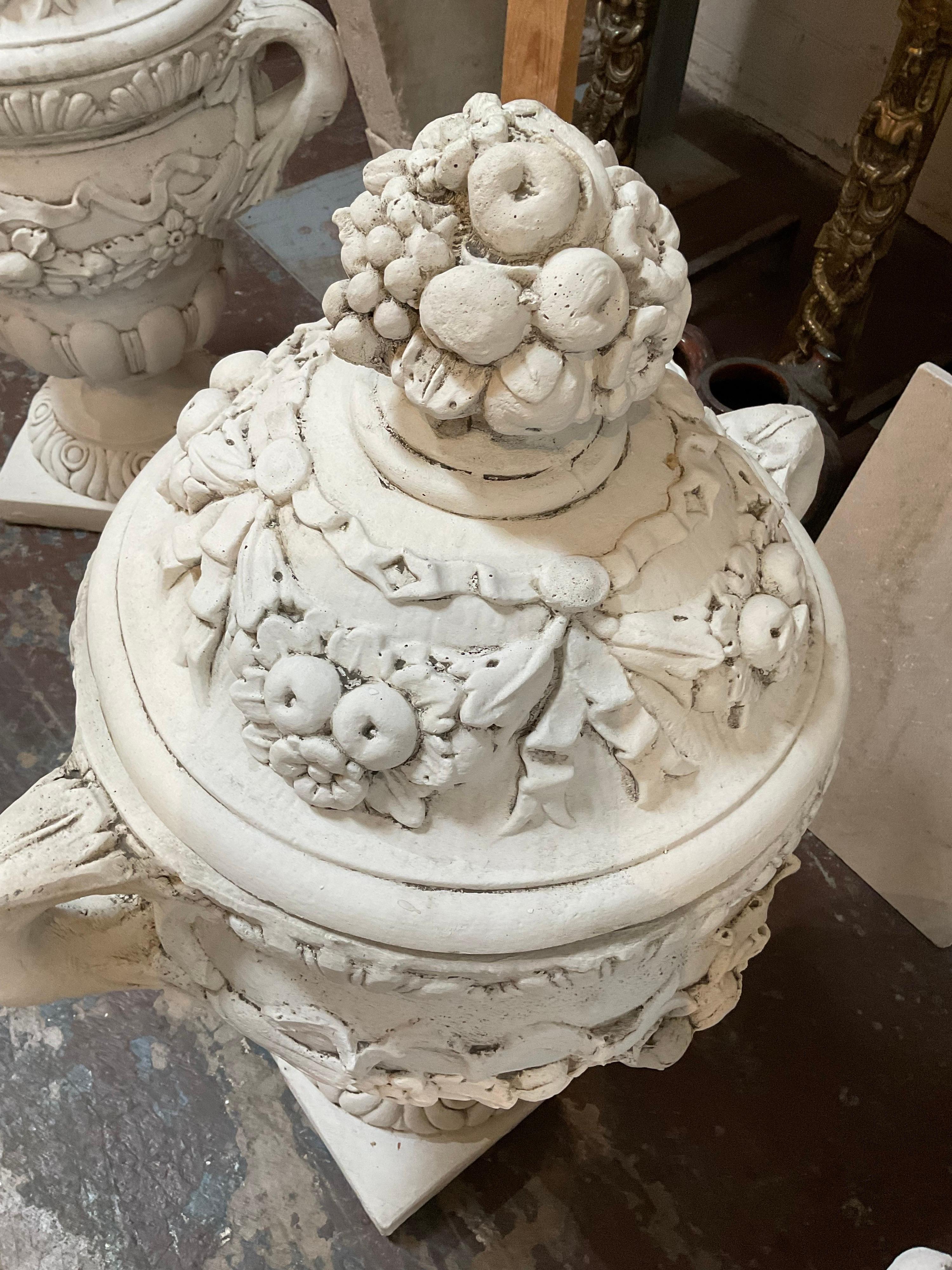 Hand-Crafted Pot a Feu French Urn with Lid For Sale