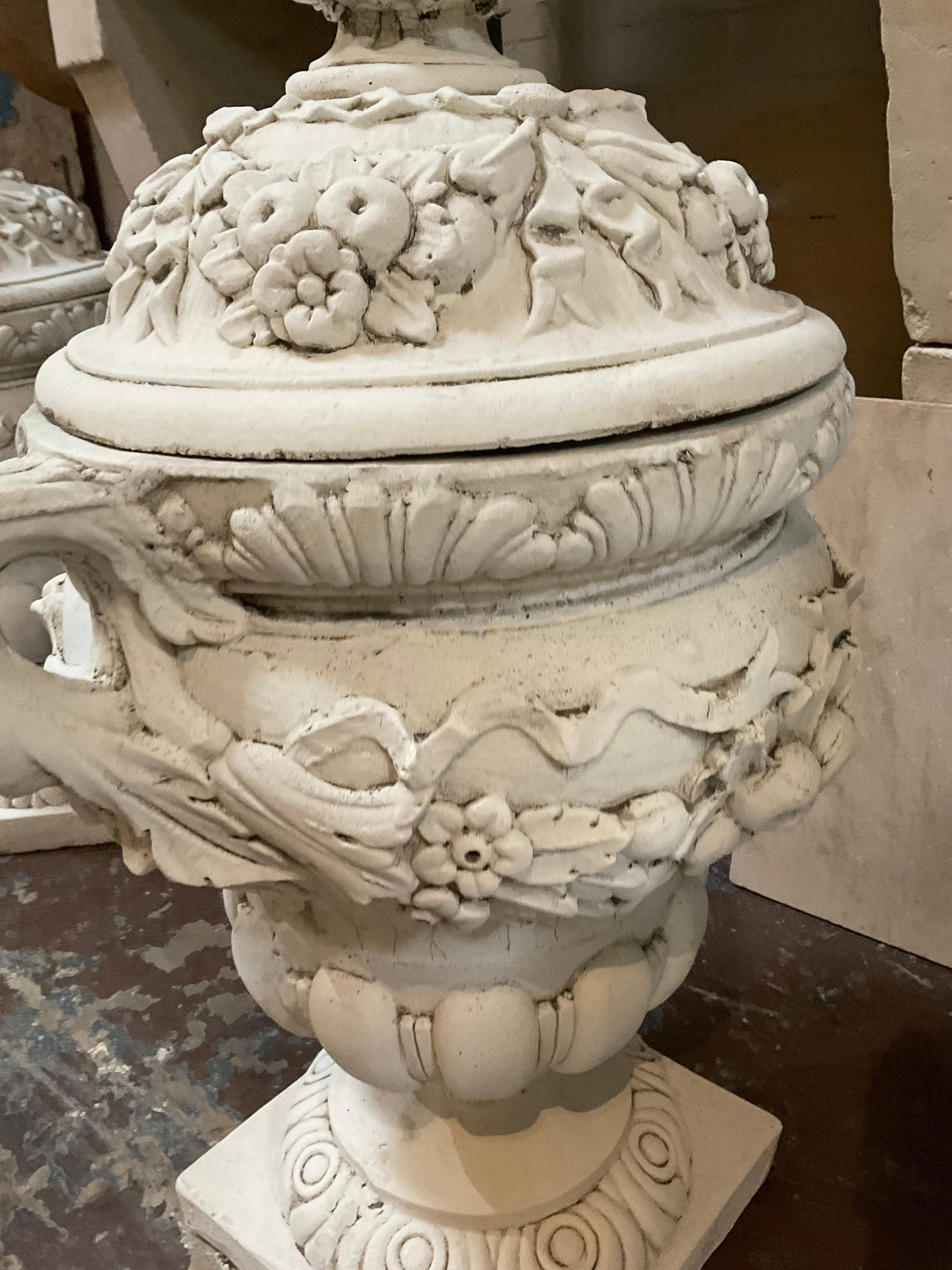 Contemporary Pot a Feu French Urn with Lid For Sale