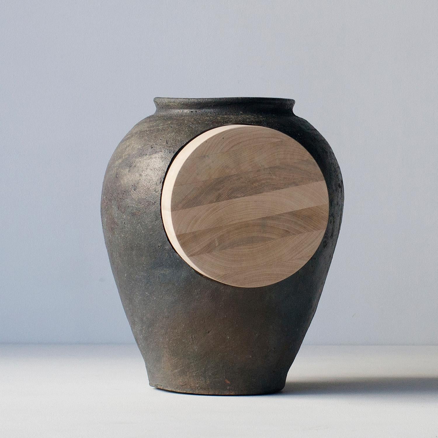 Japonisme Pot et bois4 Sculpture abstraite contemporaine de style japonais zen en vente