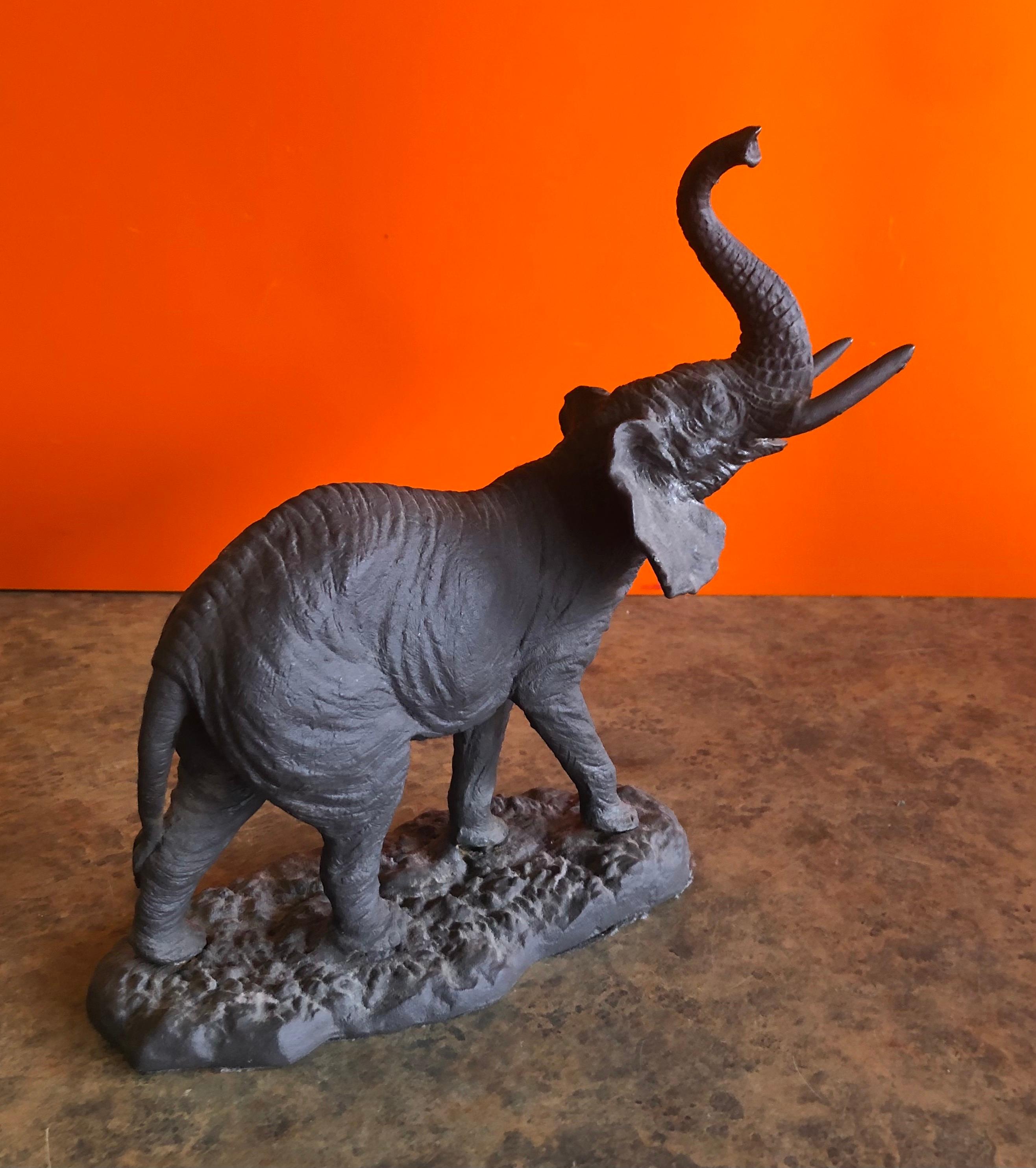 Pot Metal Elephant Sculpture For Sale 1