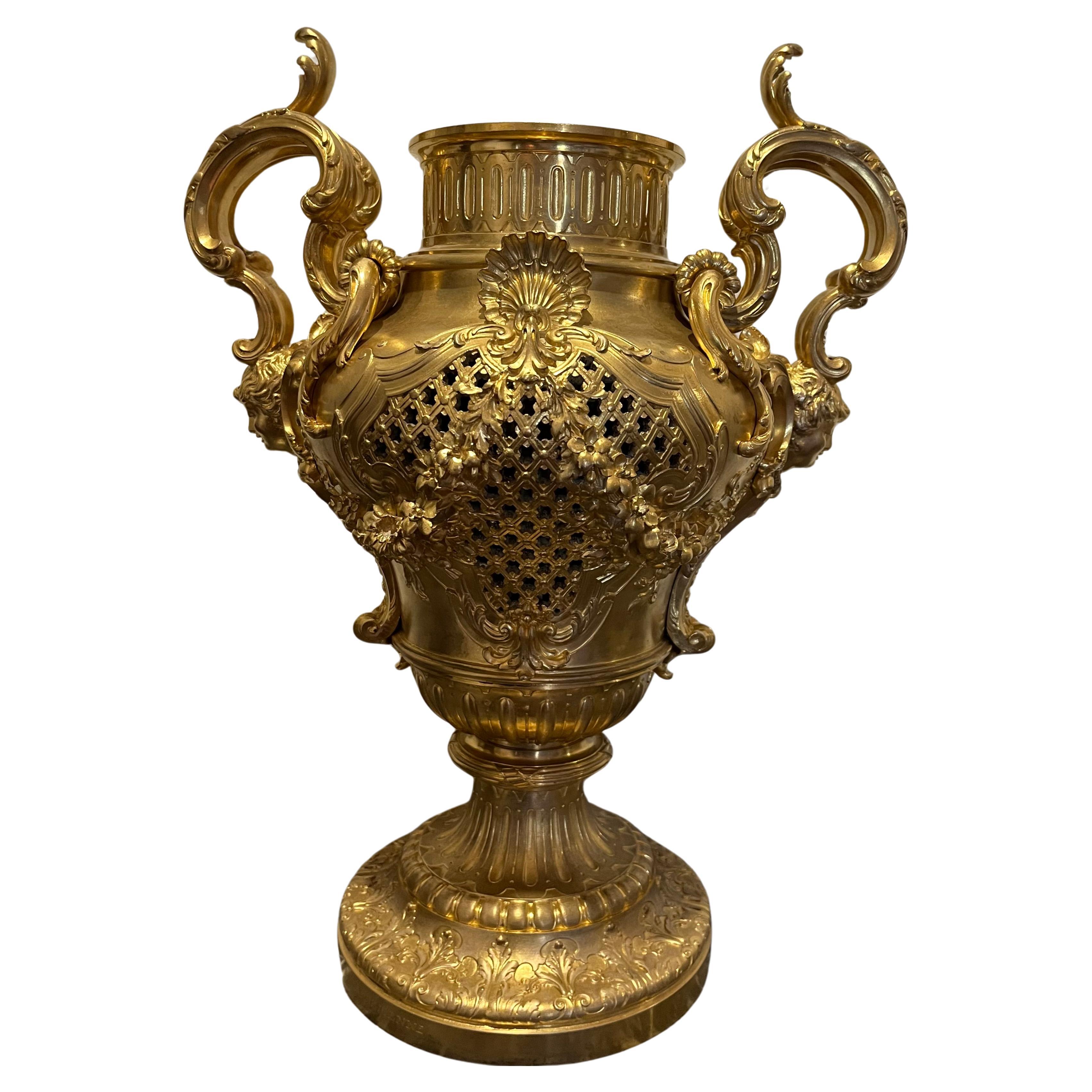 Töpfer Pourri – vergoldete Bronze – F. Barbedienne – Frankreich – 19. Jahrhundert