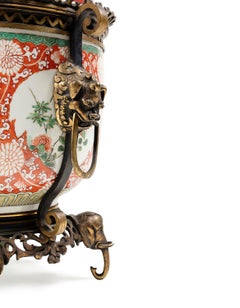 Vase pot pourri porcelain and bronze