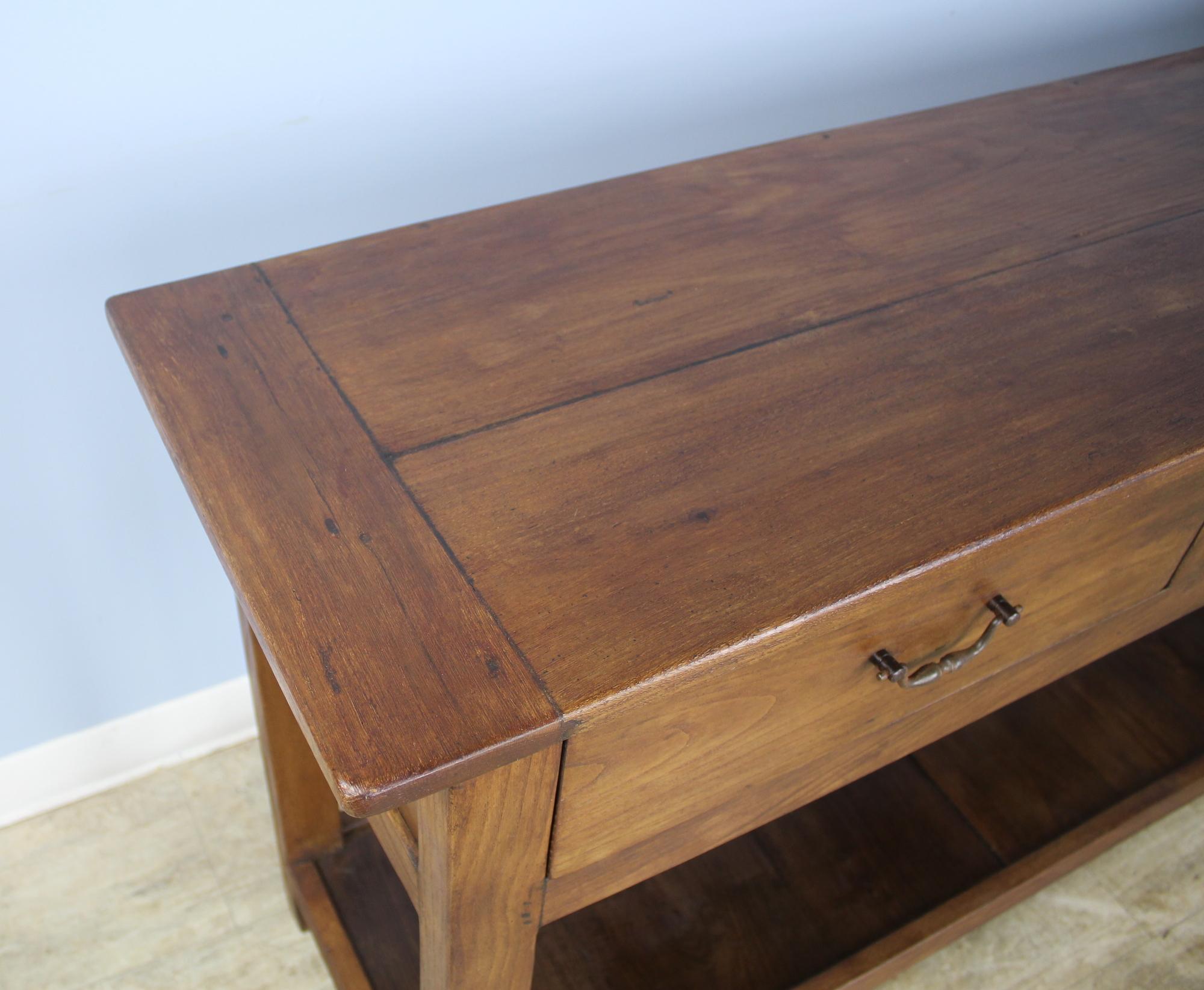 Contemporary Potboard Base Server, Custom Made of Old Fruitwood