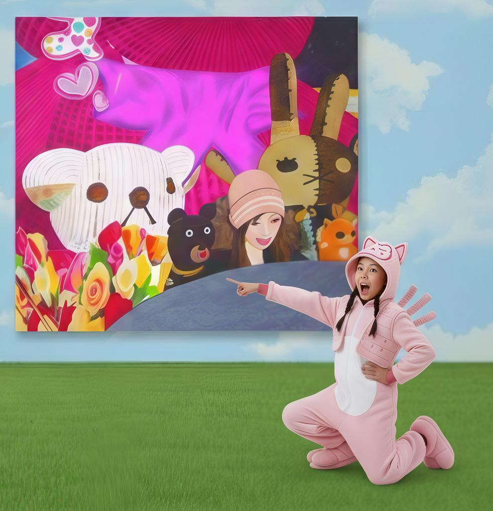 Friends : Companions in the Virtual Eden - Painting by POTCHI MOOPP