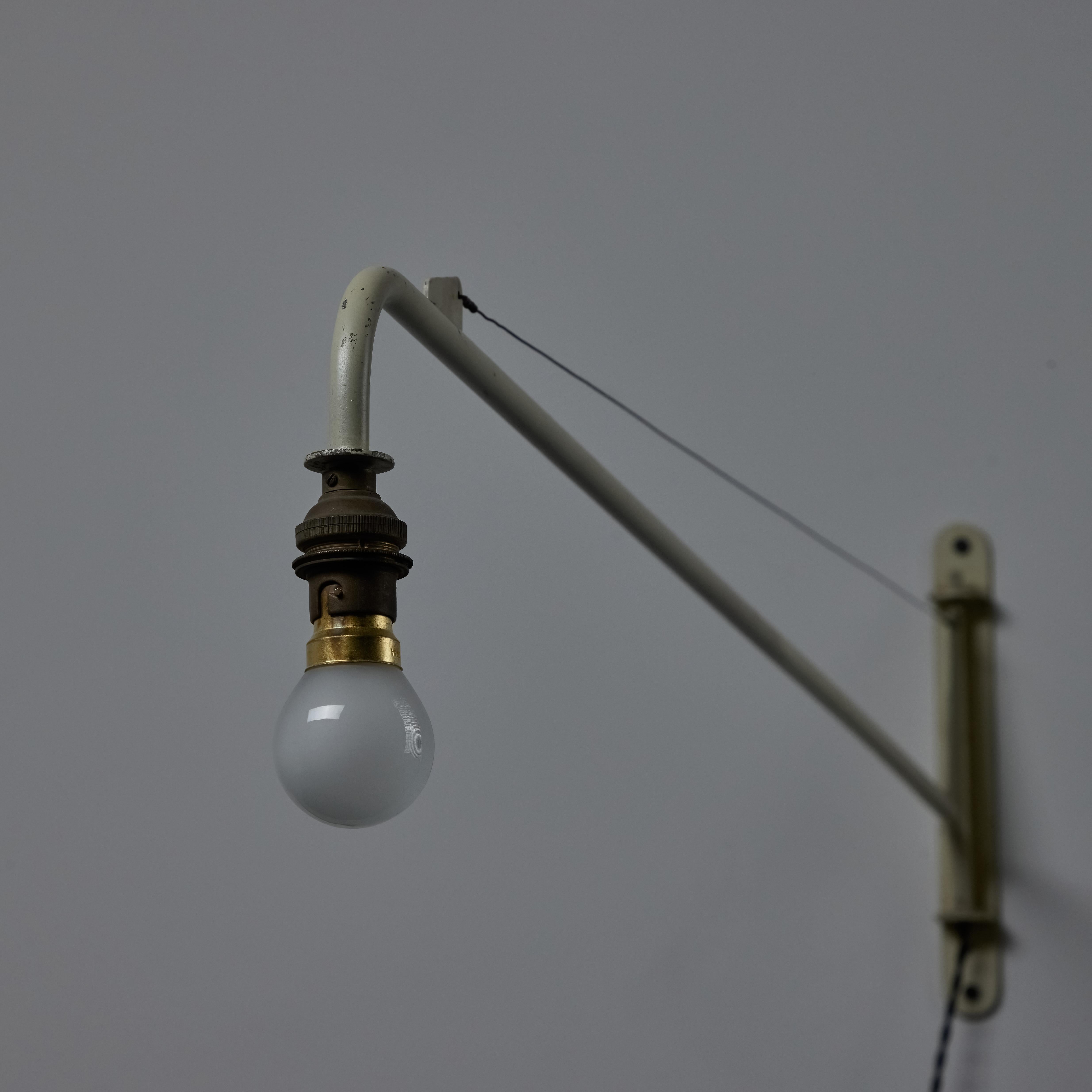 'Potence D'eclairage' Swing Jib Wall Light by Jean Prouve For Sale 2