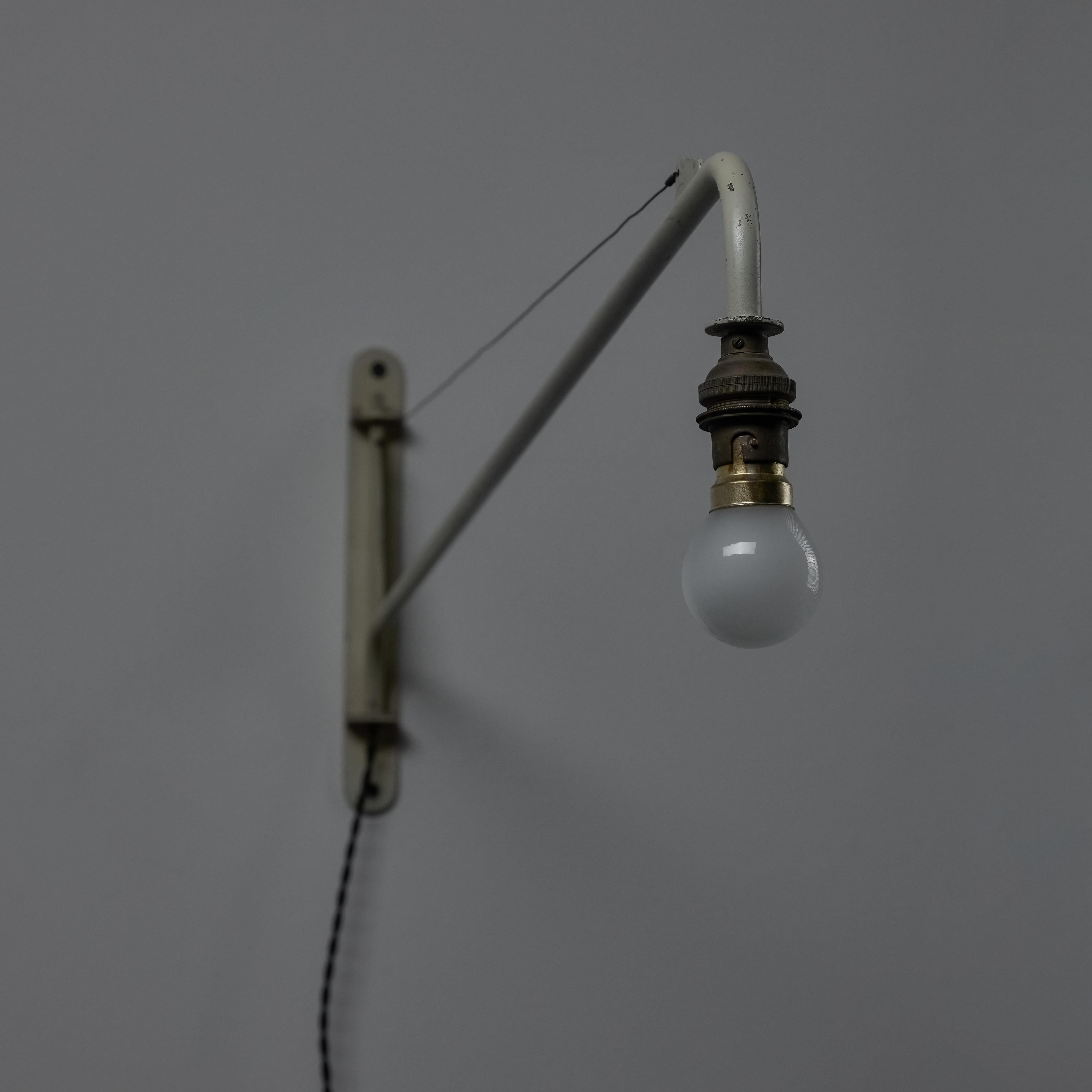 'Potence D'eclairage' Swing Jib Wall Light by Jean Prouve For Sale 3