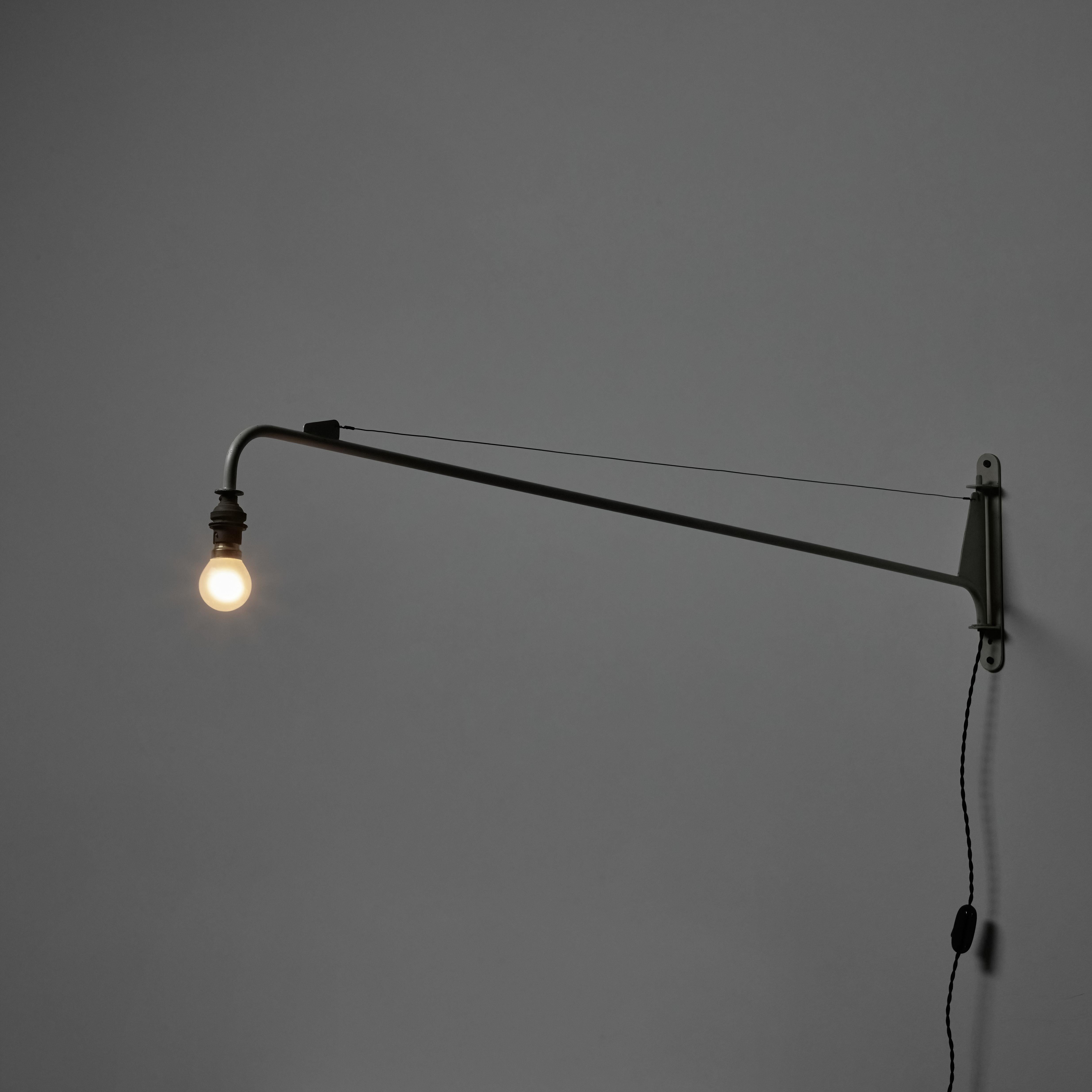 'Potence D'eclairage' Swing Jib Wall Light by Jean Prouve For Sale 4