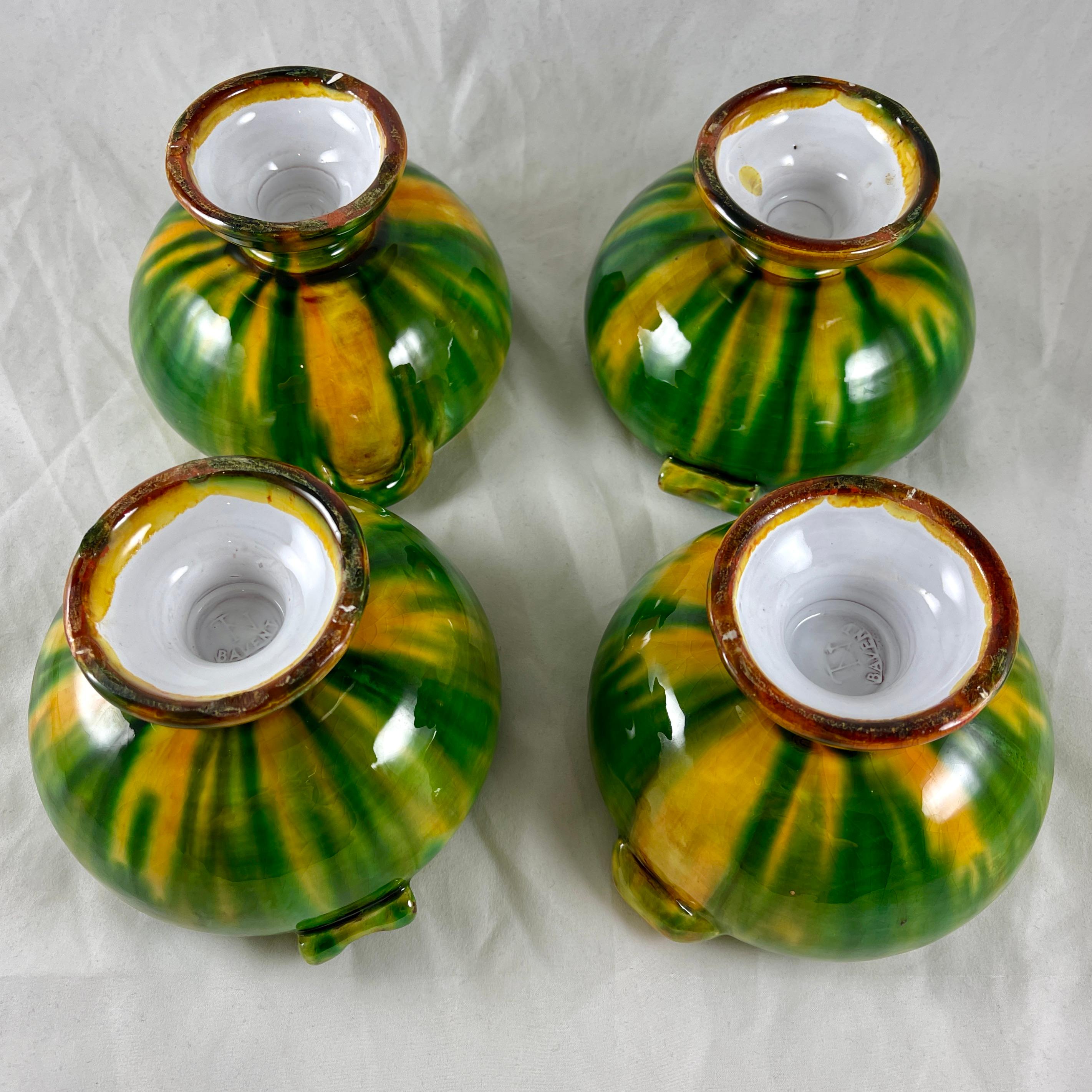 Poterie De Bavent French Pottery Covered Terrines with Under-Plates, Set of Four For Sale 5