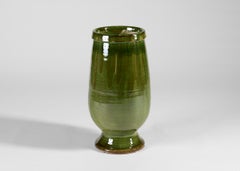 Poterie de la Madeleine, Set of Four Green Jardiniere Vases, Ceramic