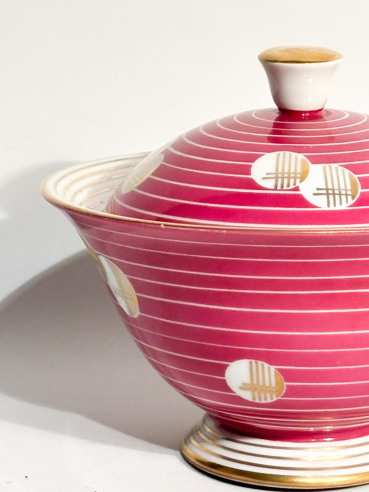 Potiche Decò in Porcellana Arzberg Dipinta a Mano Anni 30 in vendita 6