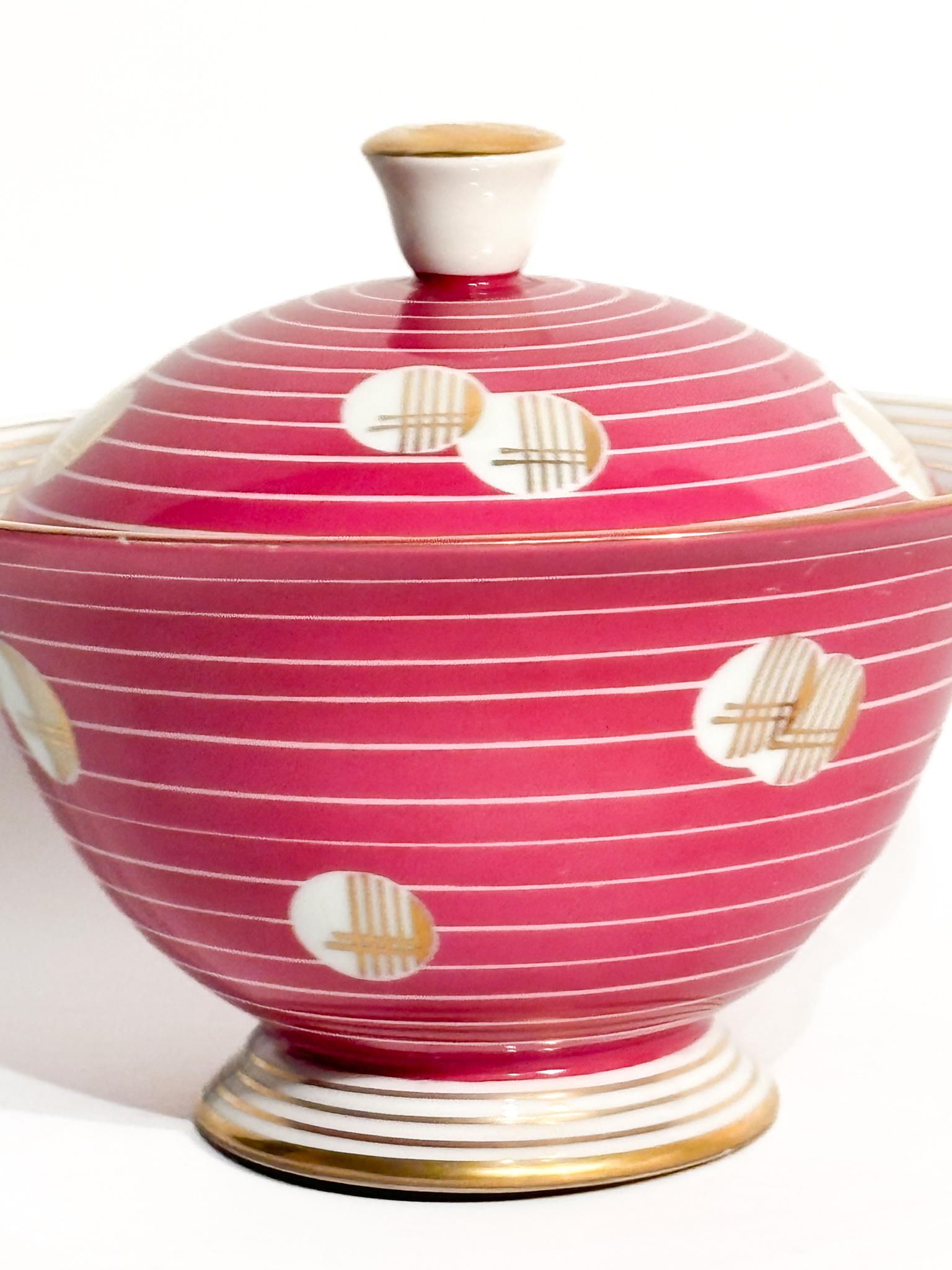 Potiche Decò in Porcellana Arzberg Dipinta a Mano Anni 30 in vendita 7