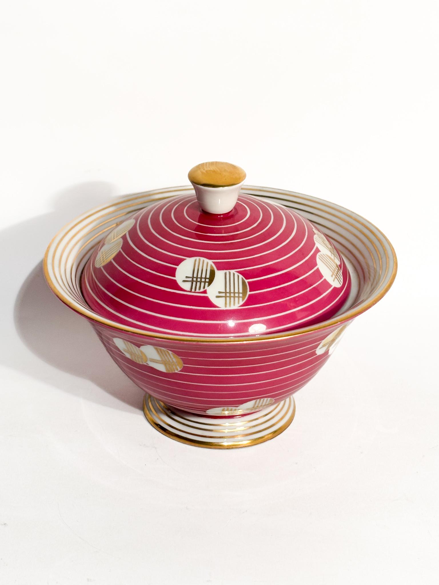 Art Déco Potiche Decò in Porcellana Arzberg Dipinta a Mano Anni 30 in vendita