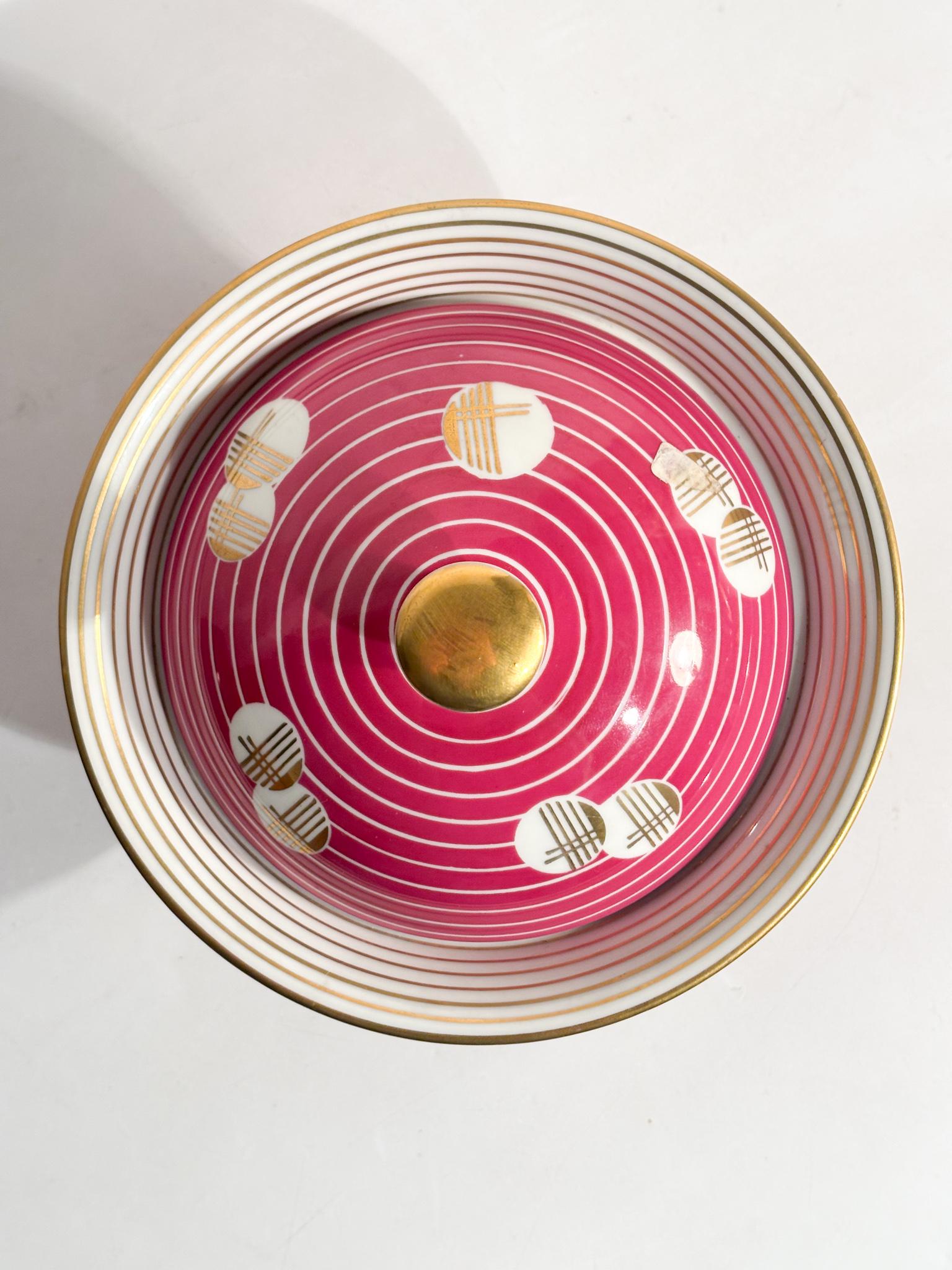 Potiche Decò in Porcellana Arzberg Dipinta a Mano Anni 30 in vendita 1