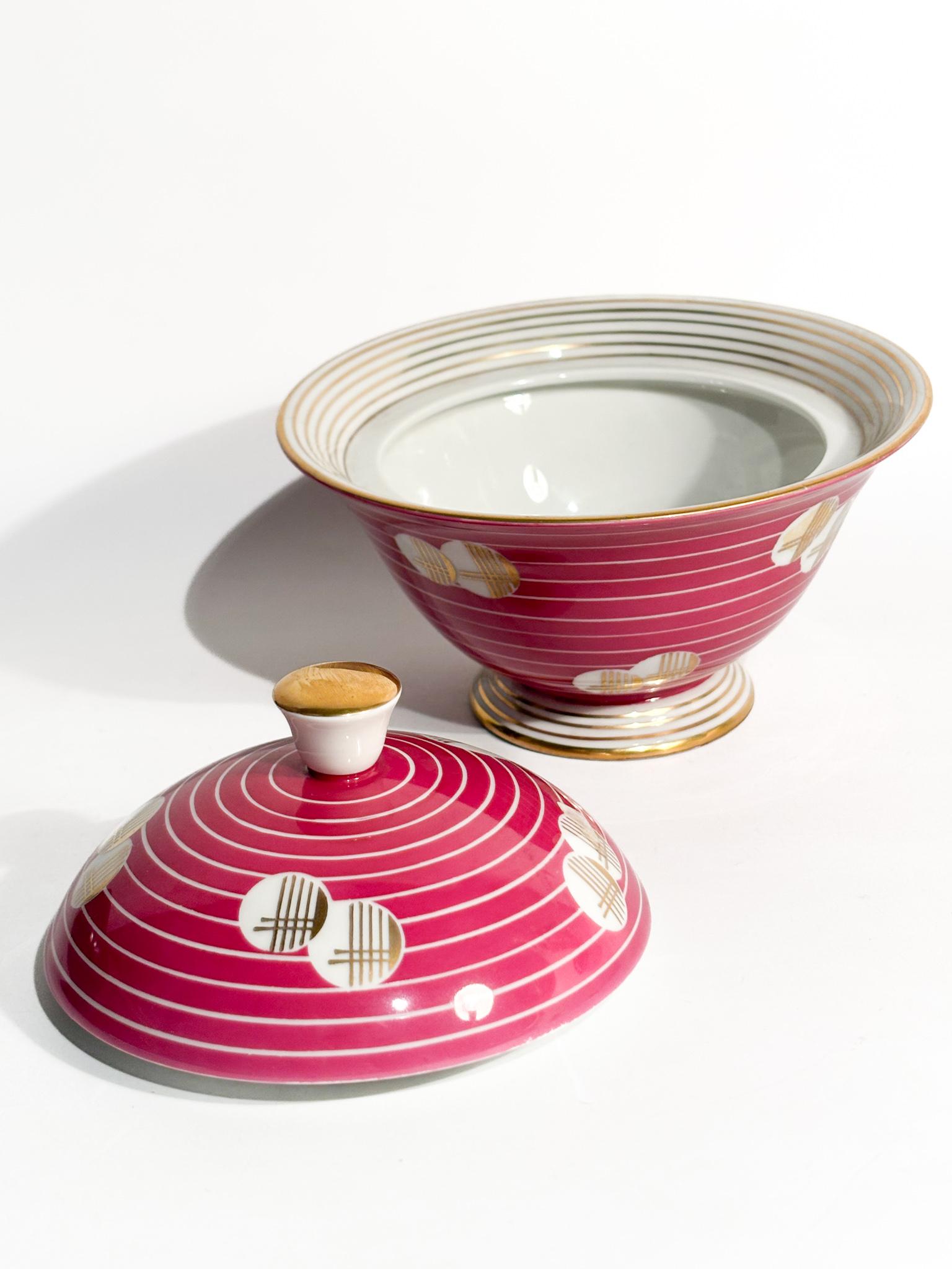 Potiche Decò in Porcellana Arzberg Dipinta a Mano Anni 30 in vendita 3