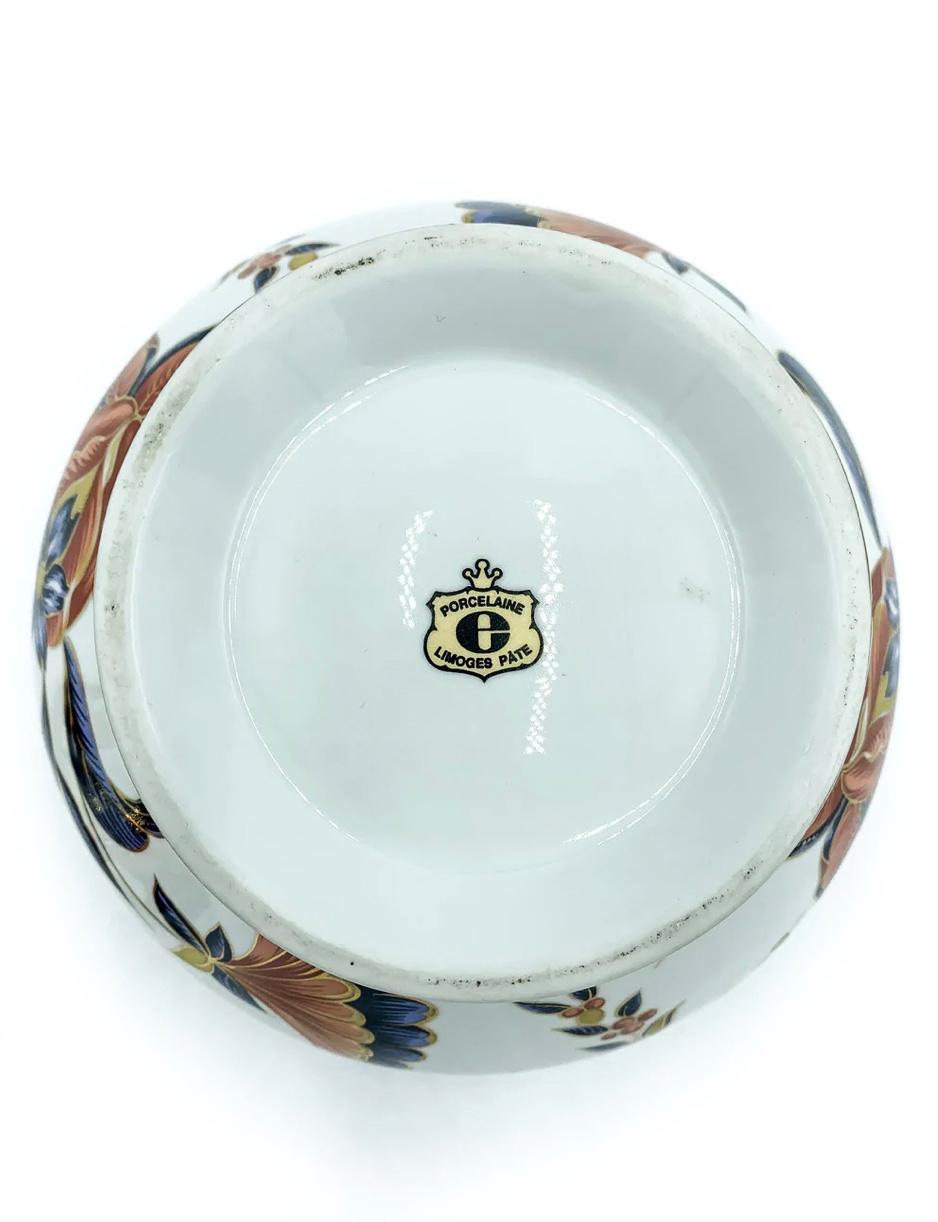 French Potiche in Limoges Porcelain, 1960 For Sale