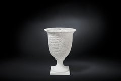 Potiche Palladio, Matt White Ceramic, Italy