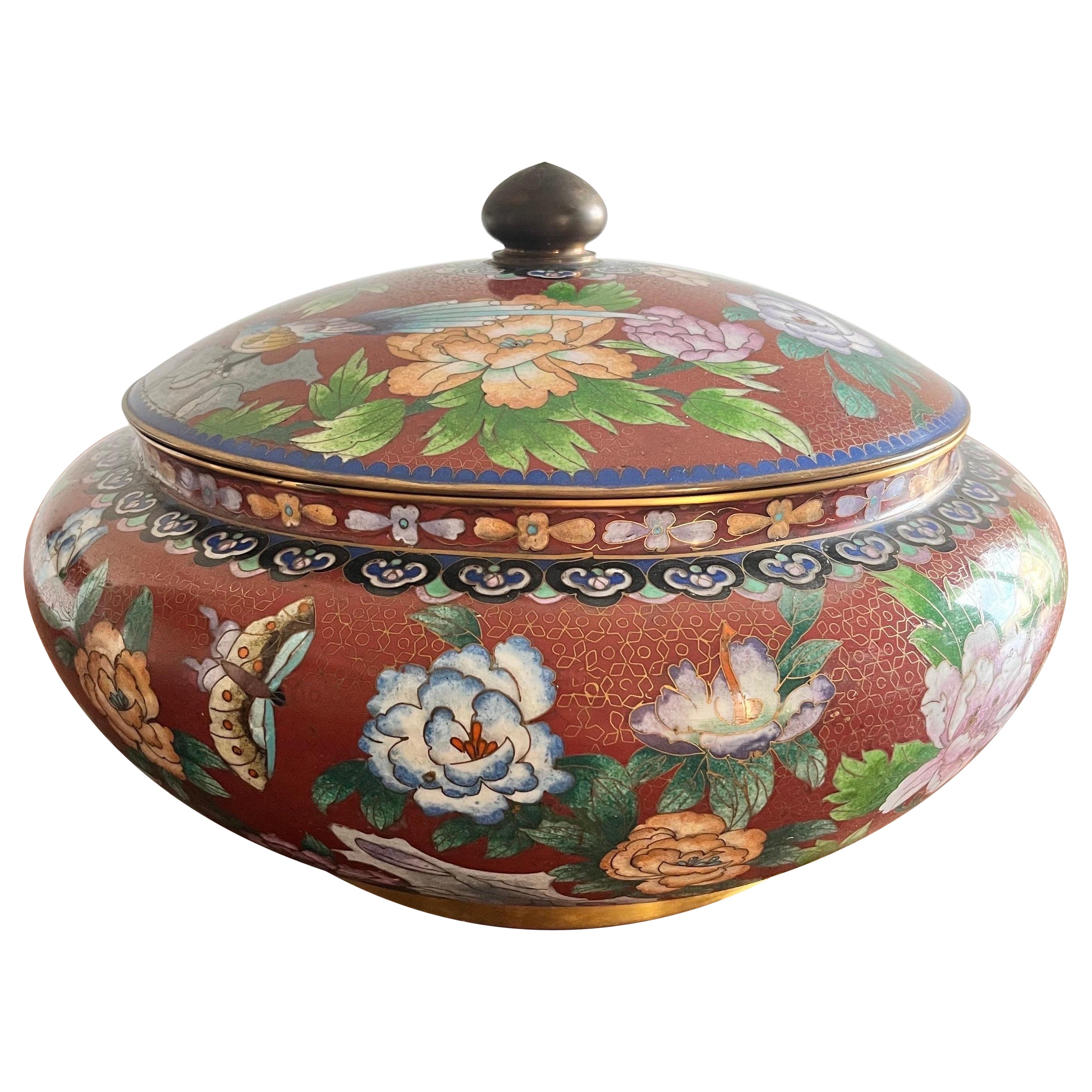 Potische Grande Cloisonne’ antica ‘900 For Sale