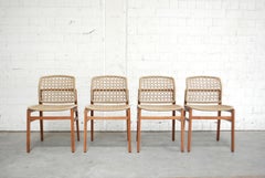 Potocco Modell Patio Design Hannes Wettstein 4 Sedie da Pranzo in Noce