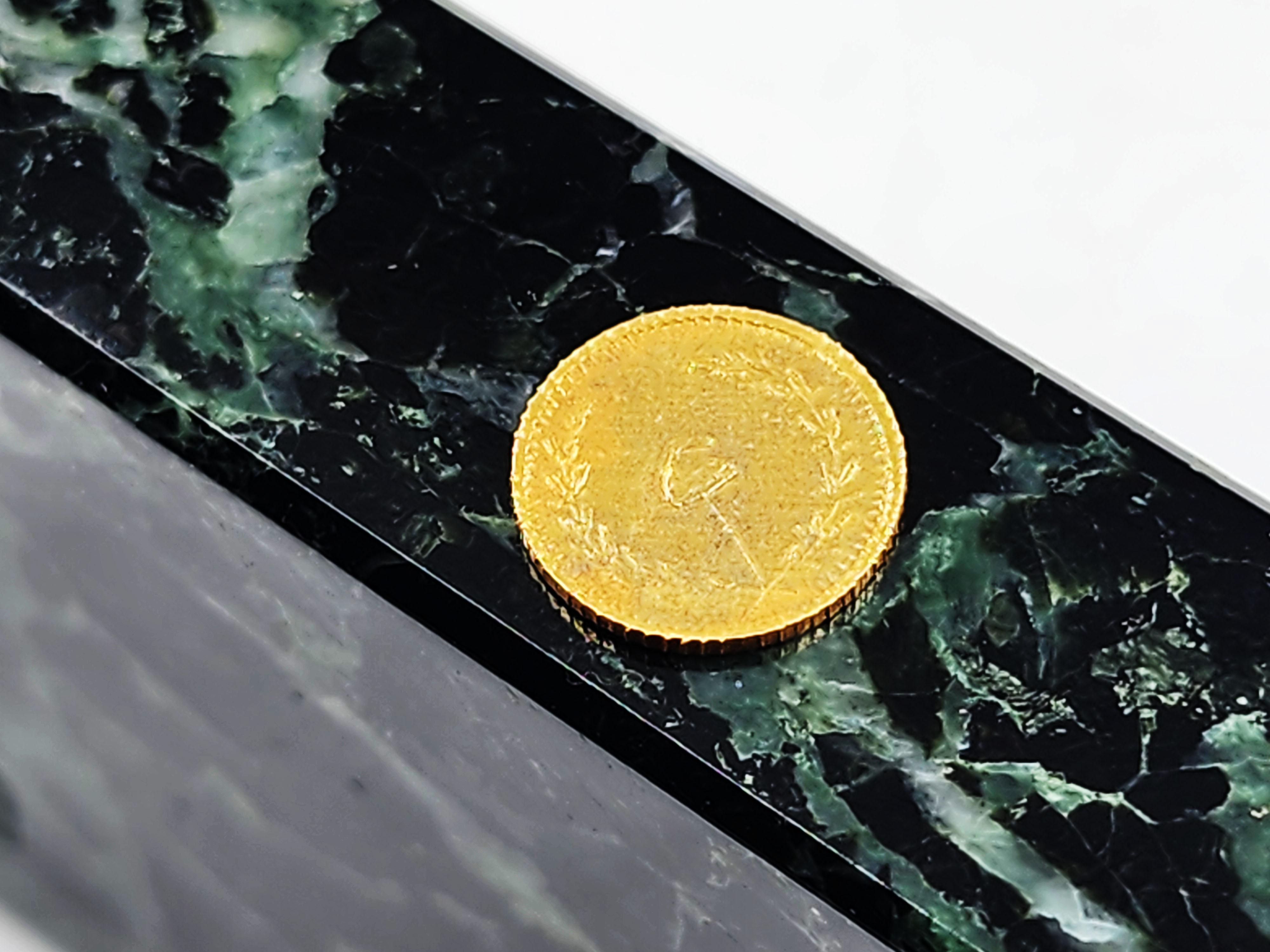Carved Potosi medal Gold Bolivia 1860s For Sale