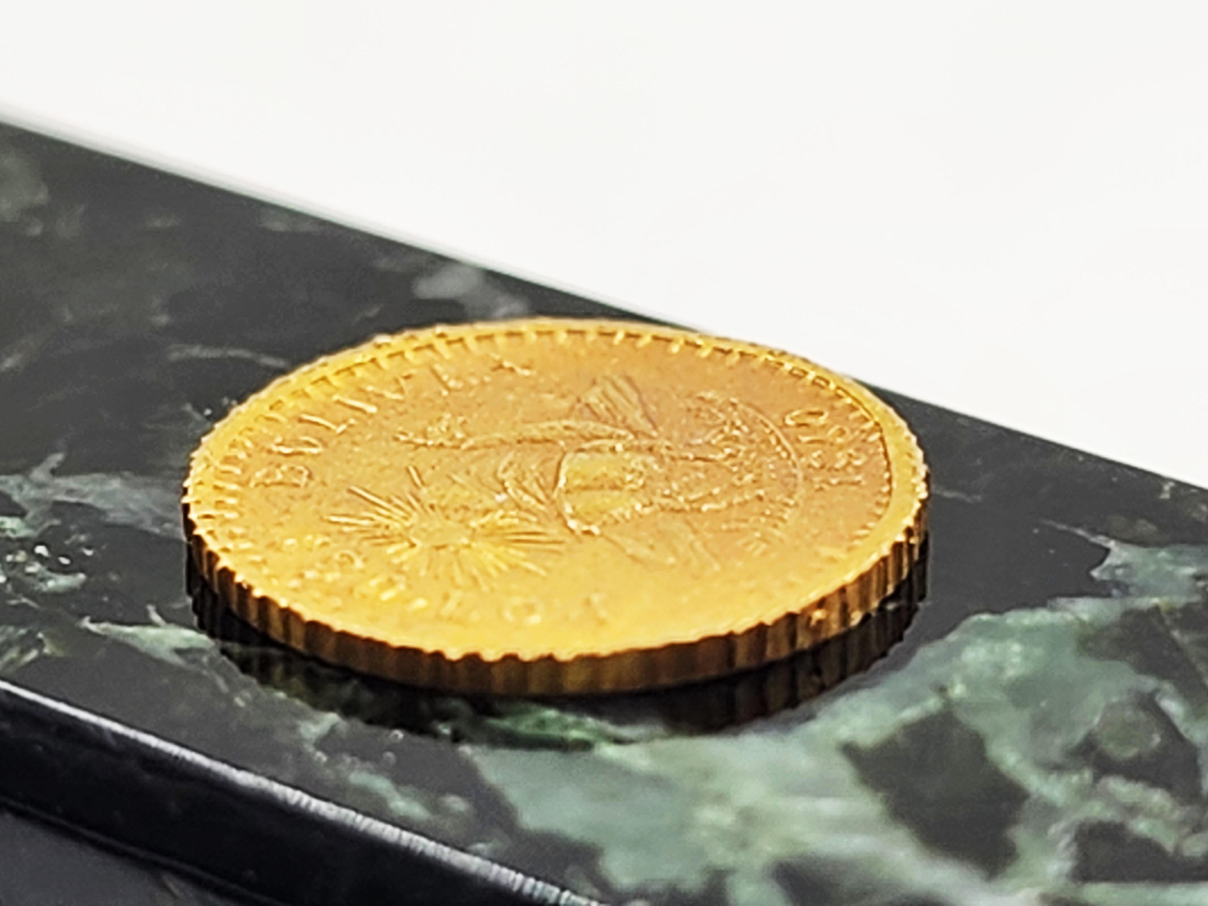 Mid-19th Century Potosi medal Gold Bolivia 1860s For Sale