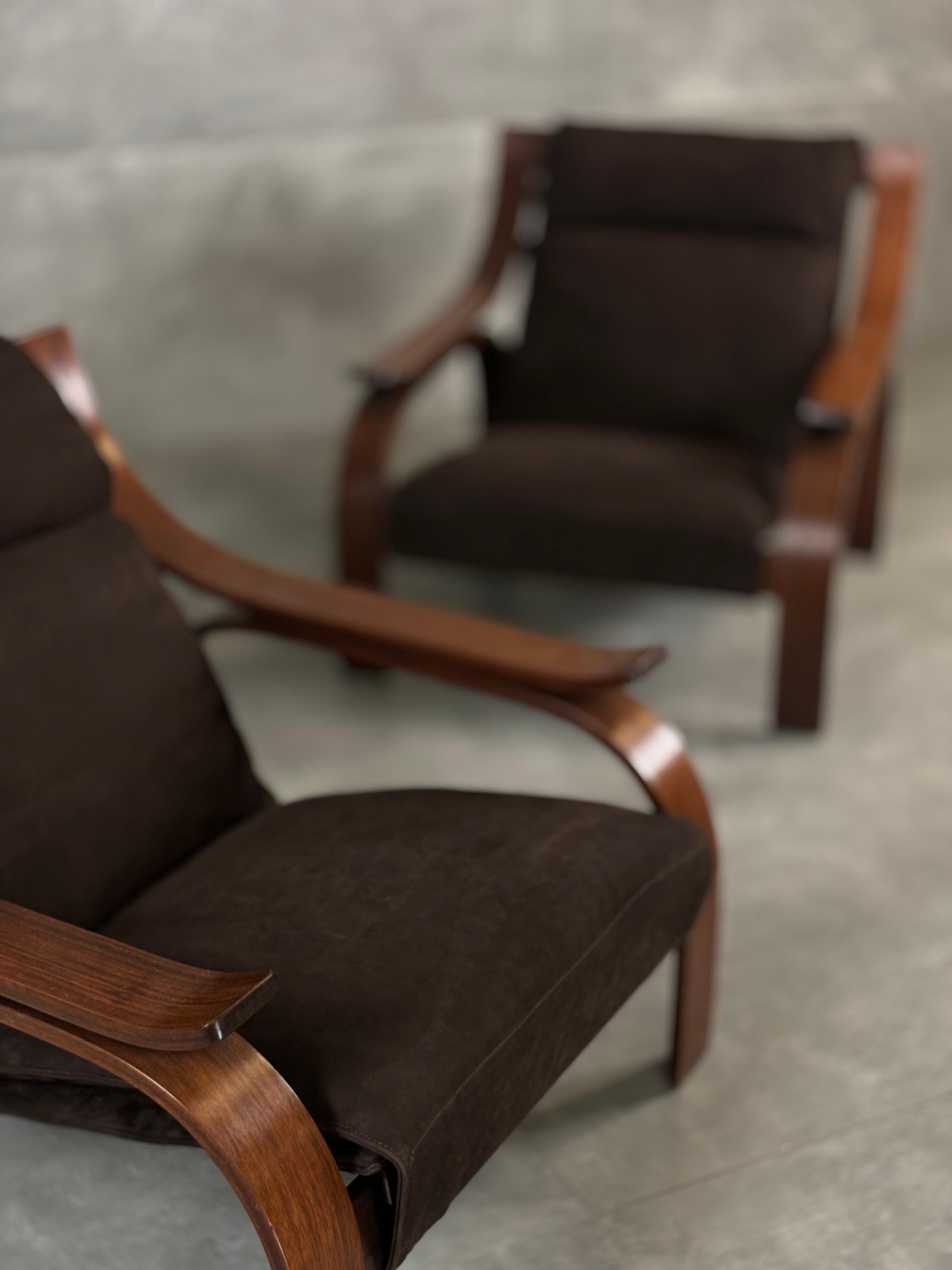 Italian Potrone Woodline di Marco Zanuso per Arflex, Italia, 1960s For Sale