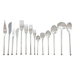 Vintage Pott 86 by Josef Hoffmann Sterling Silver Flatware Set Service 85pcs Rare Modern