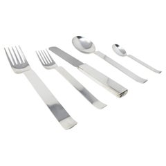 Pott No. 35 Five Piece Sterling Silver Cutlery Set by Carl Pott