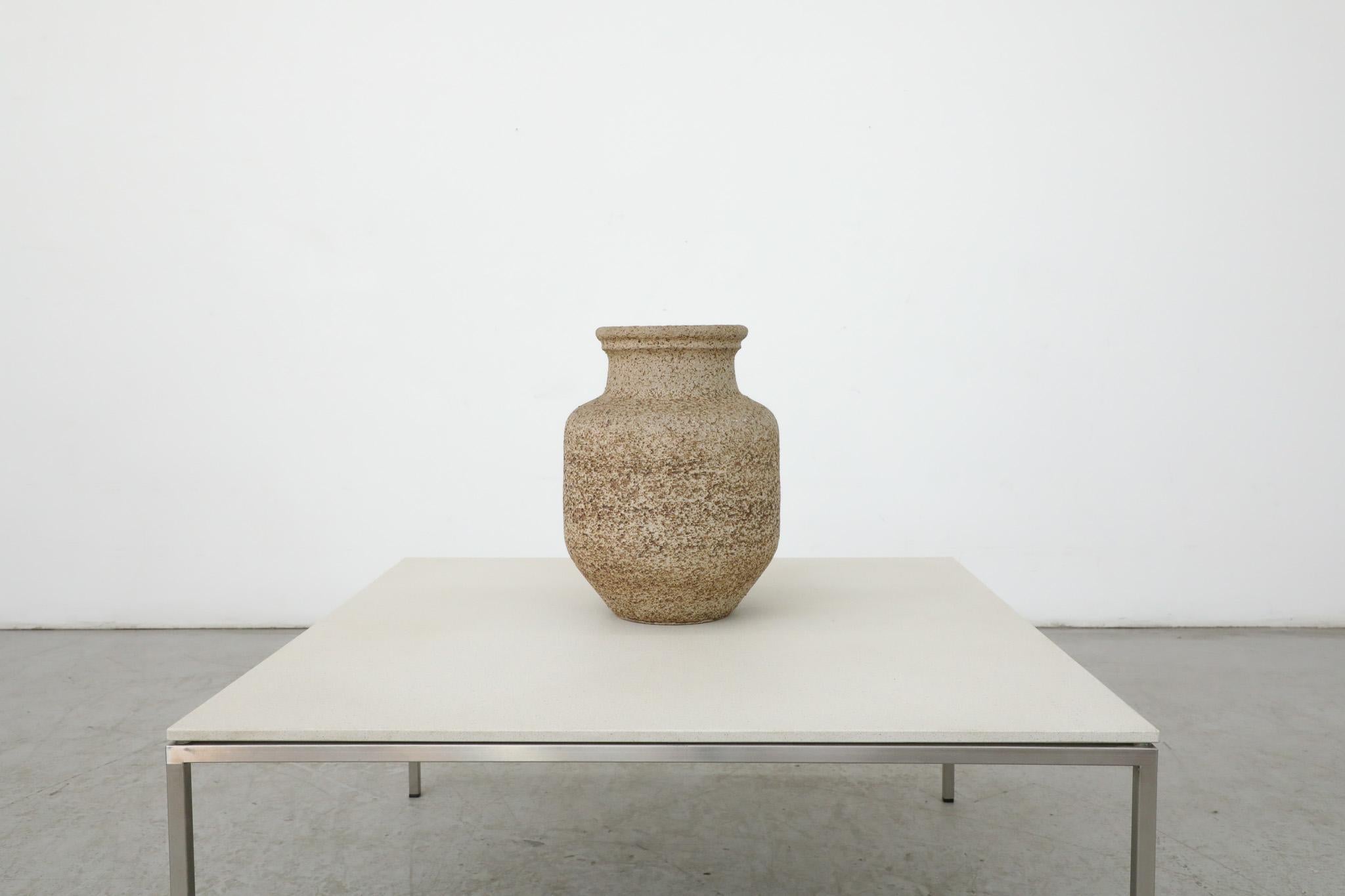 Mid-20th Century Potterij Jaap Ravelli (attr) Large Tan Mid-Century Dutch Ceramic Jug or Vase For Sale