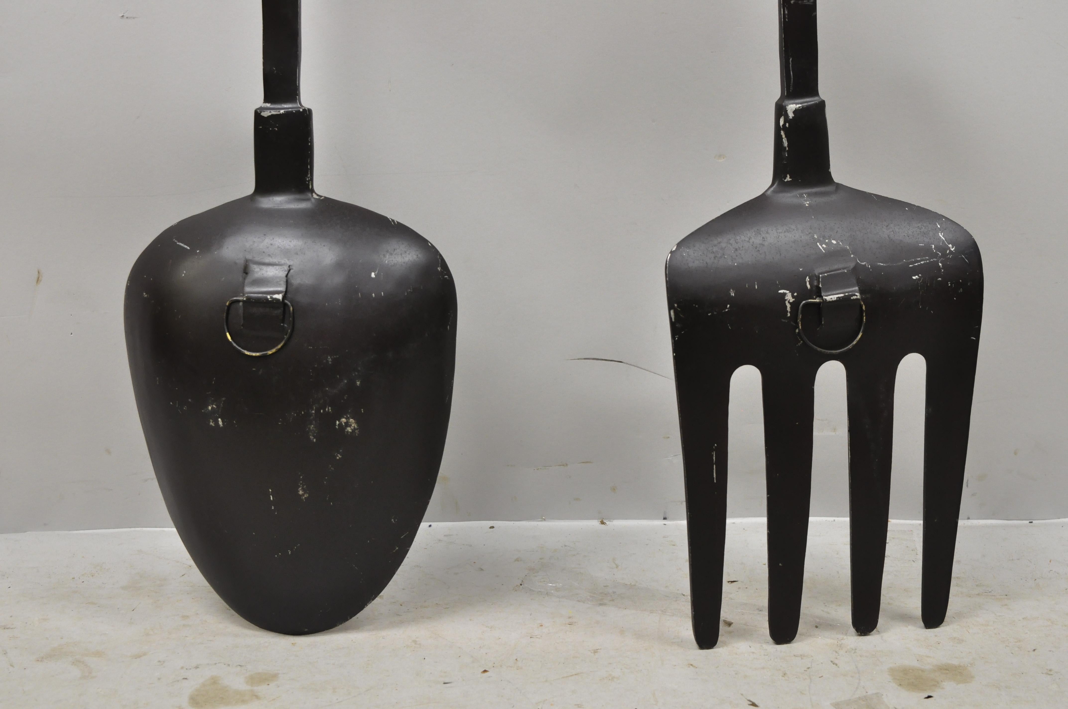 giant fork and spoon wall decor