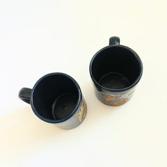 Pottery Cat Mugs by Mara of Morelia, Mexico - Set of 2