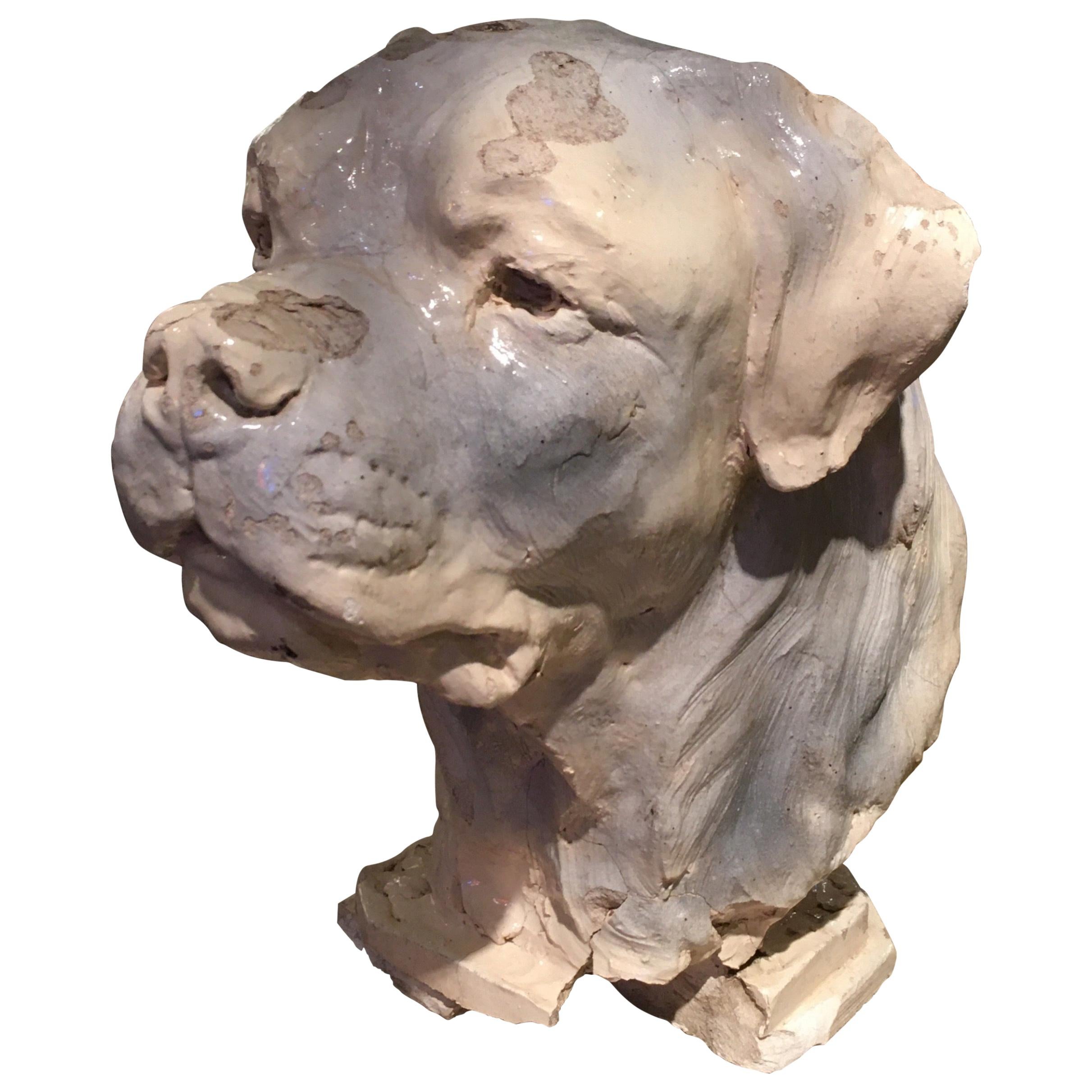 Pottery Dog Sculpture