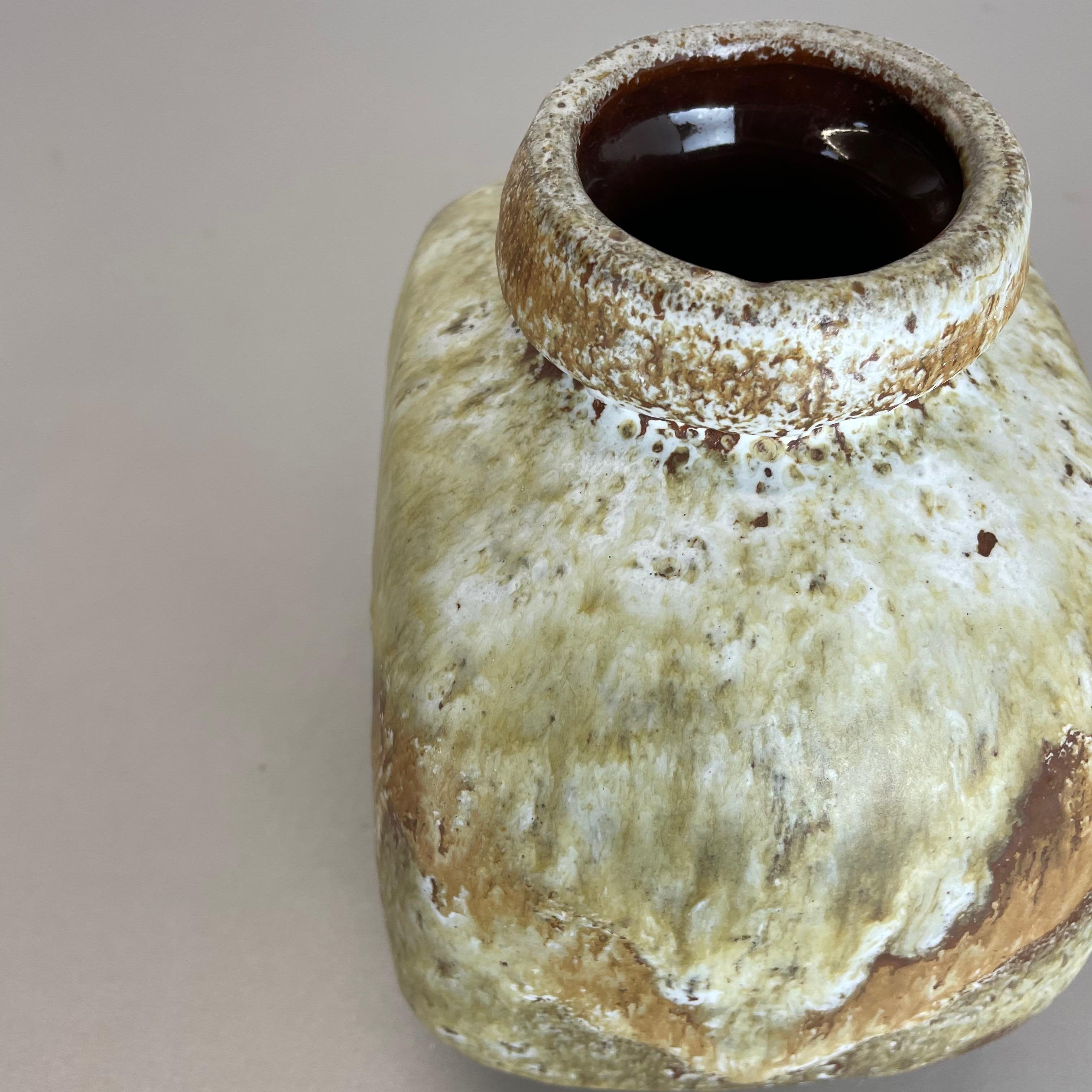 20ième siècle Vase en poterie lave grasse multicolore « 814 » fabriqué par Ruscha, 1970 en vente
