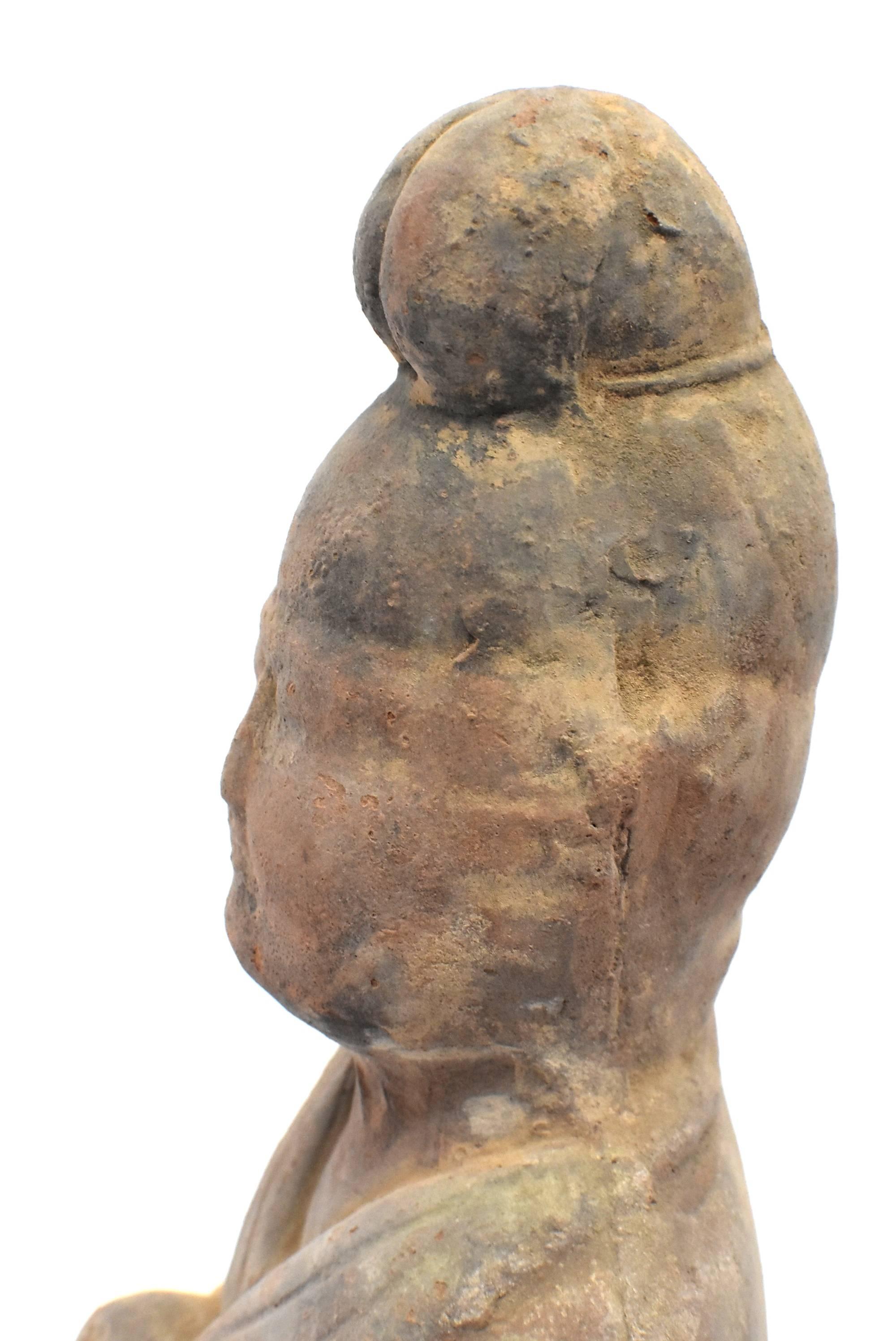 Terracotta Chef Figure in Han Style For Sale 4