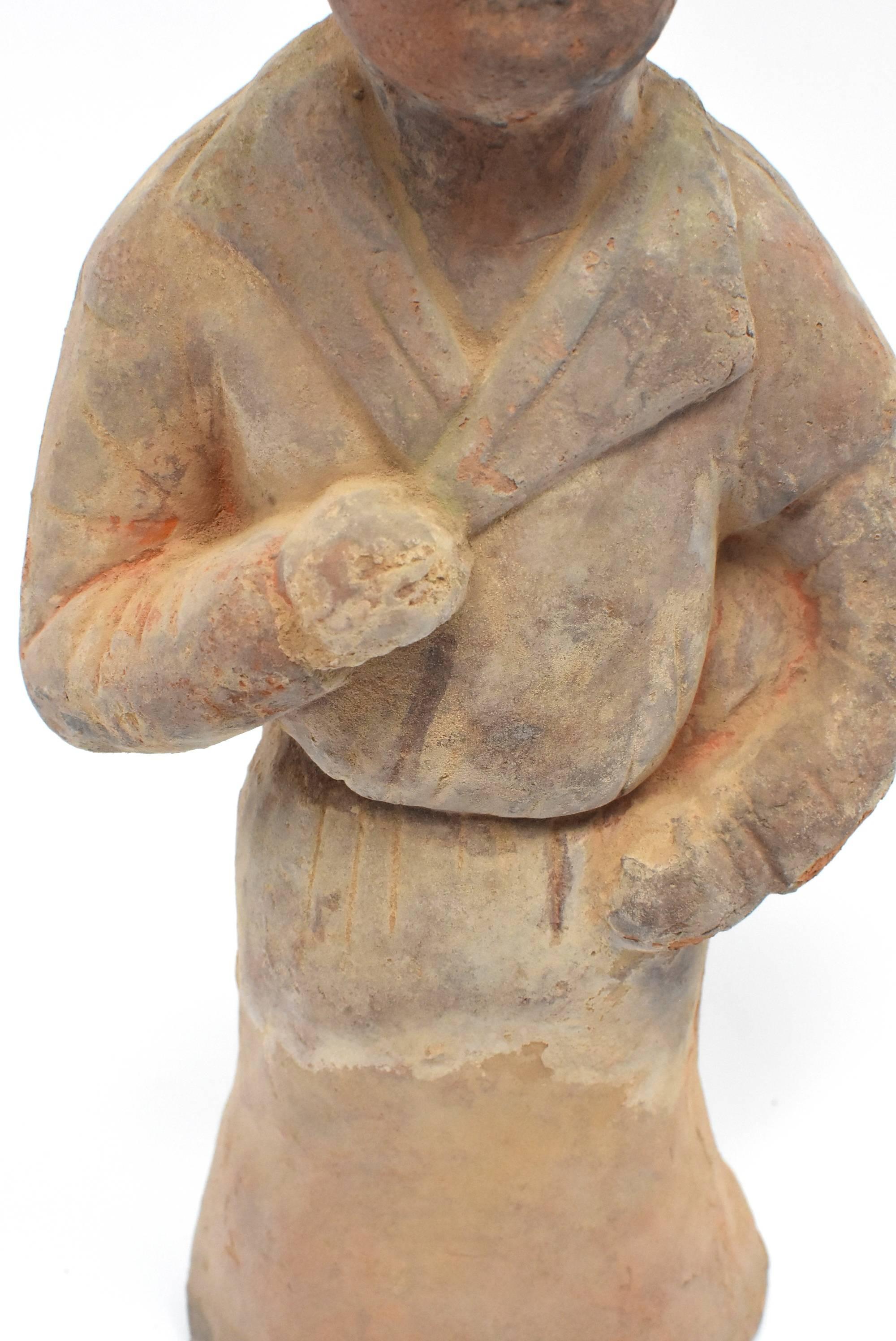 Chinese Terracotta Chef Figure in Han Style For Sale