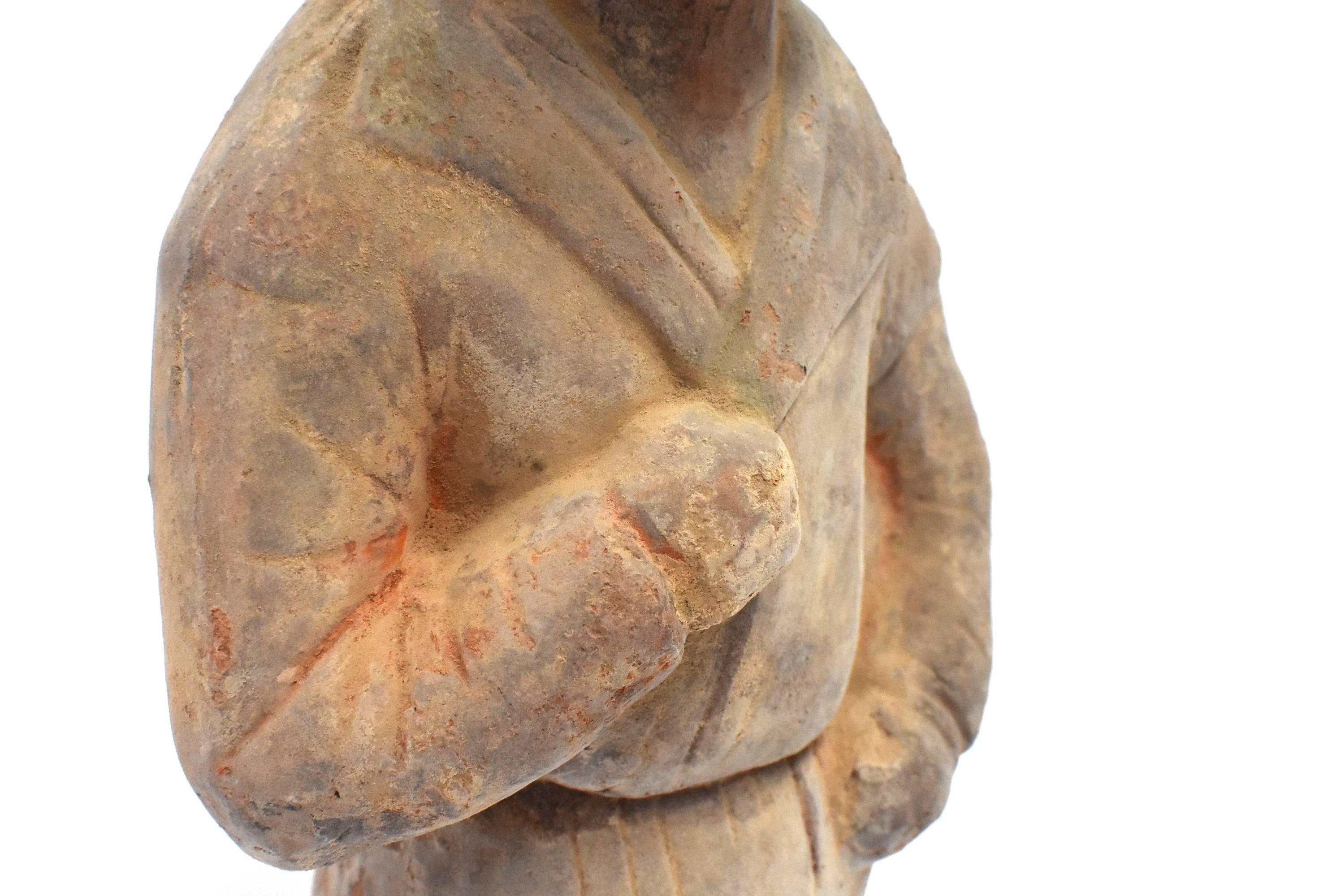Pottery Terracotta Chef Figure in Han Style For Sale