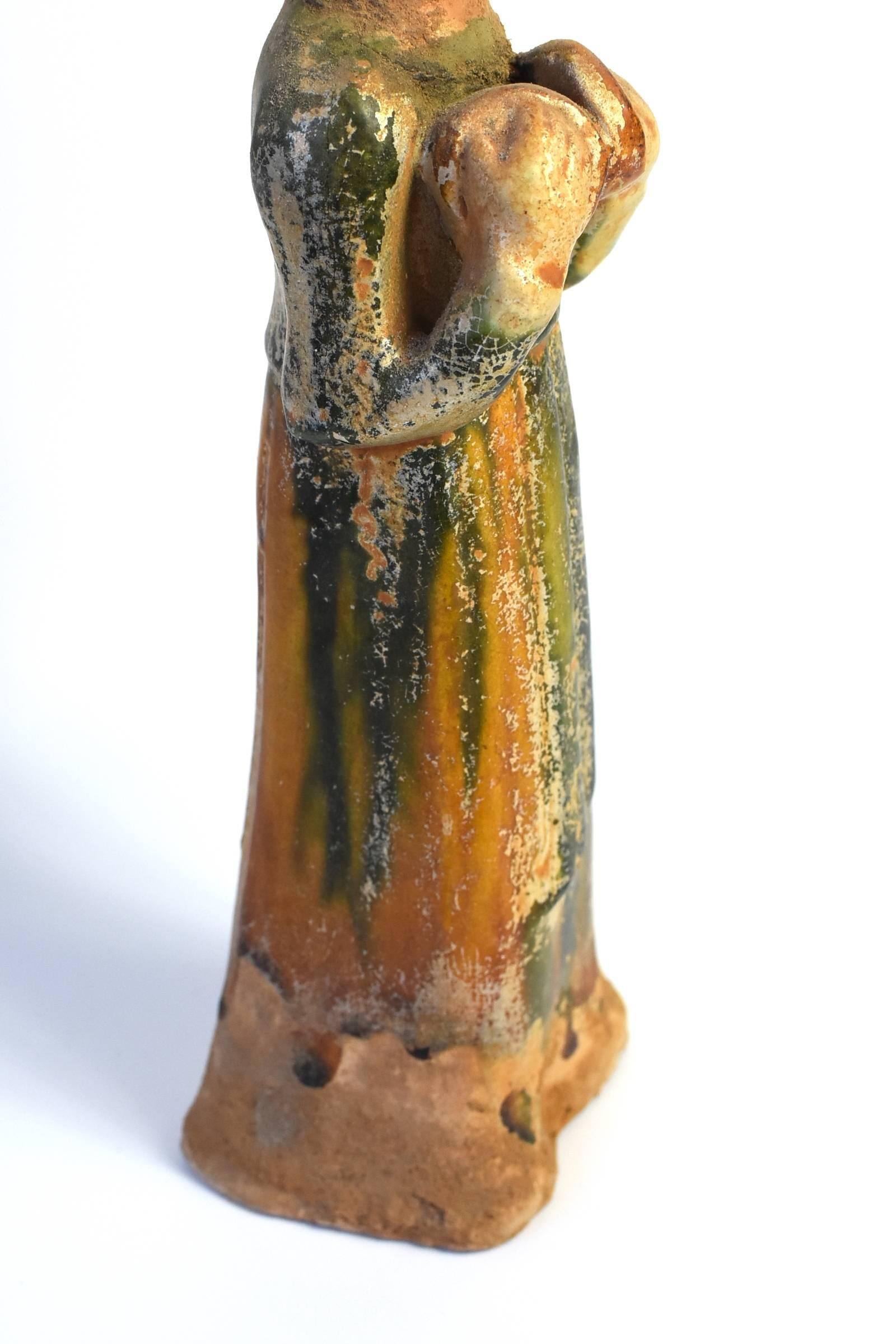 Pottery Figure Musician, Tang San Cai Terracotta 2