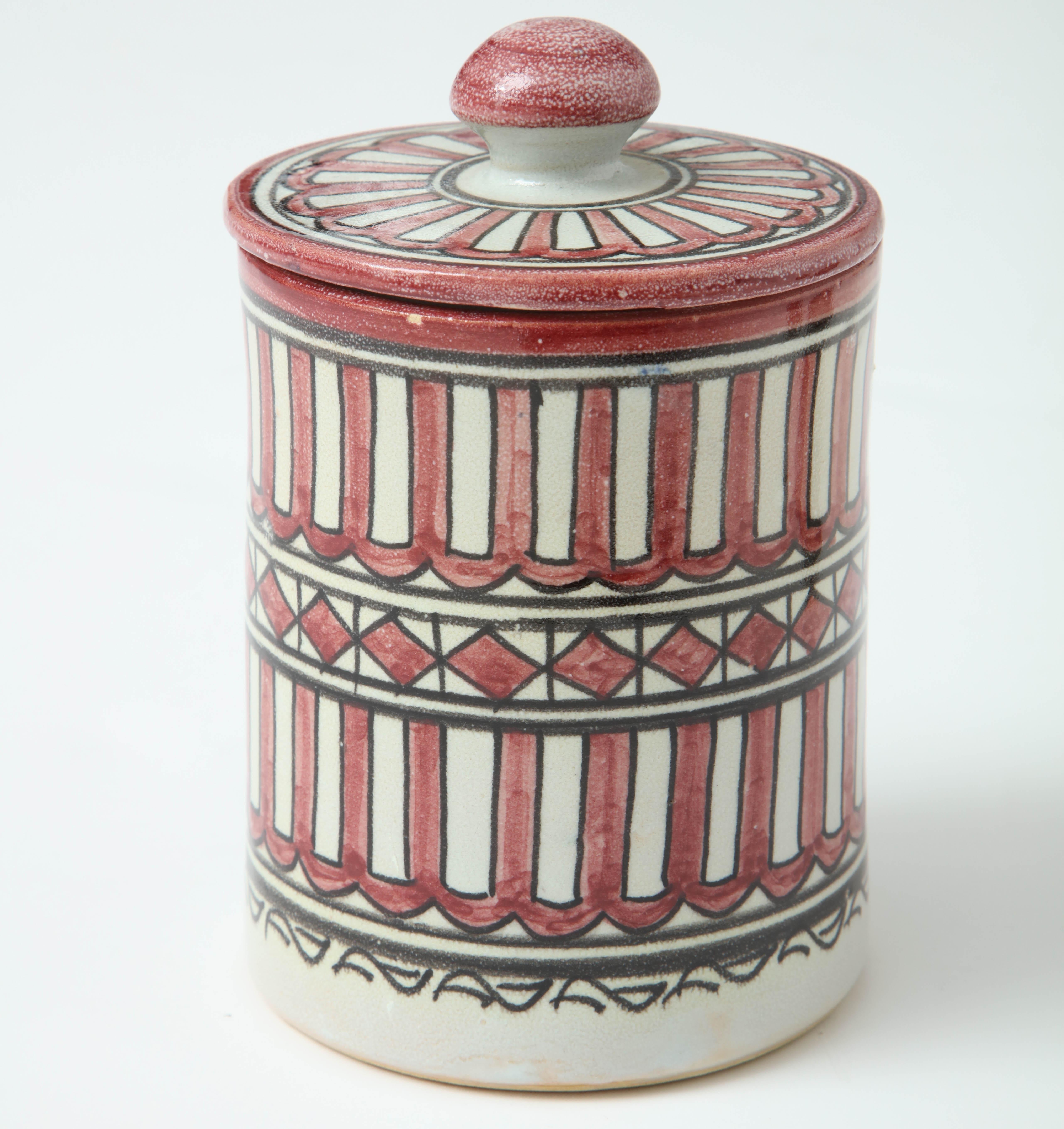 Pottery from Morocco. The design is inspired from Swedish midcentury pottery like Stig Lindberg.