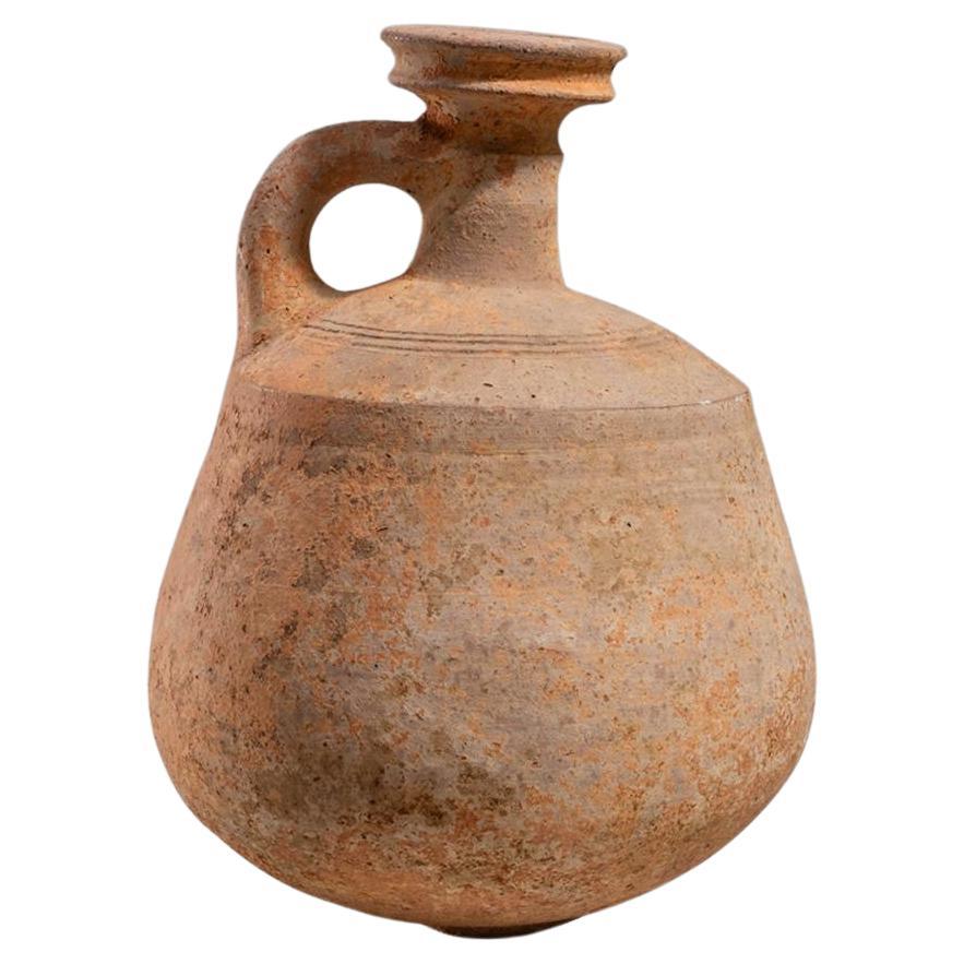 Pottery Jug from Ancient Holy Land Iron Age c.1000 BC. In Good Condition For Sale In Bonita Springs, FL
