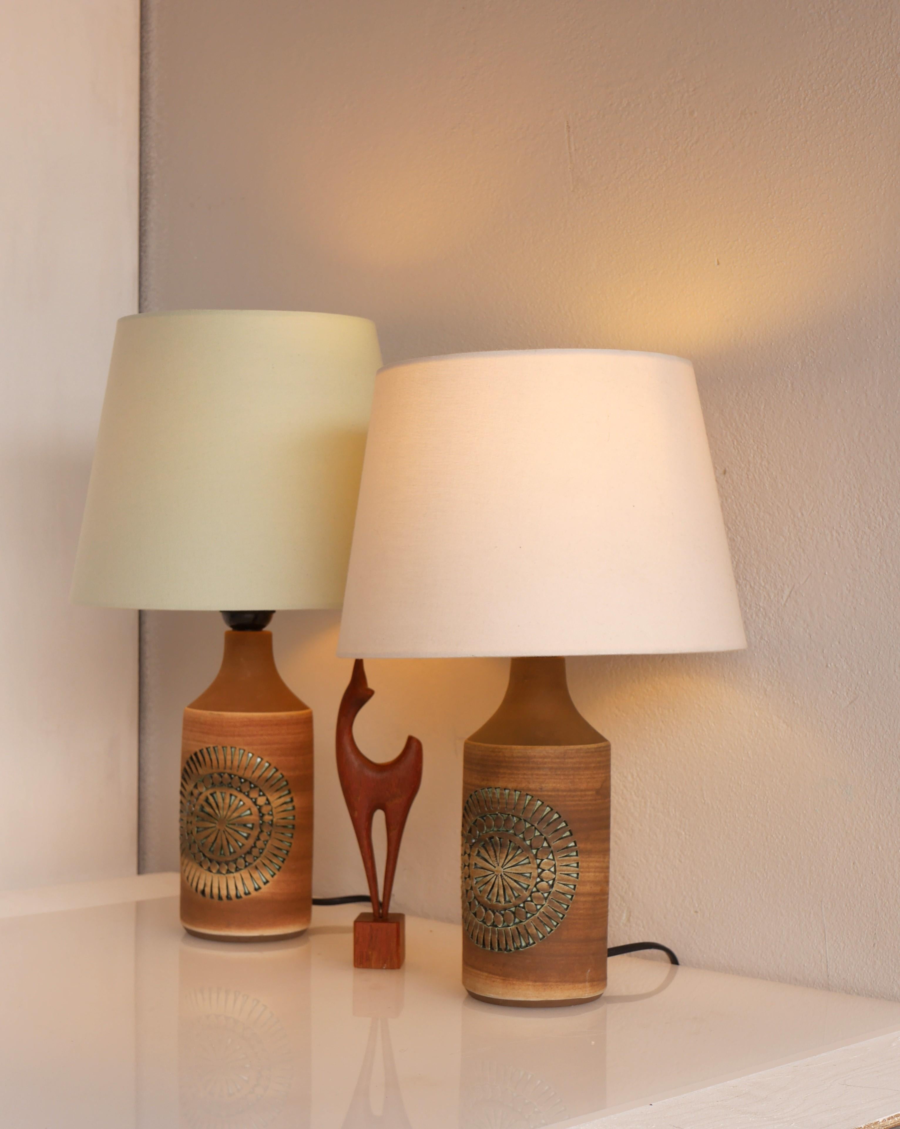 Late 20th Century Pottery Lamps by Anagrius for Alingsås, Sweden