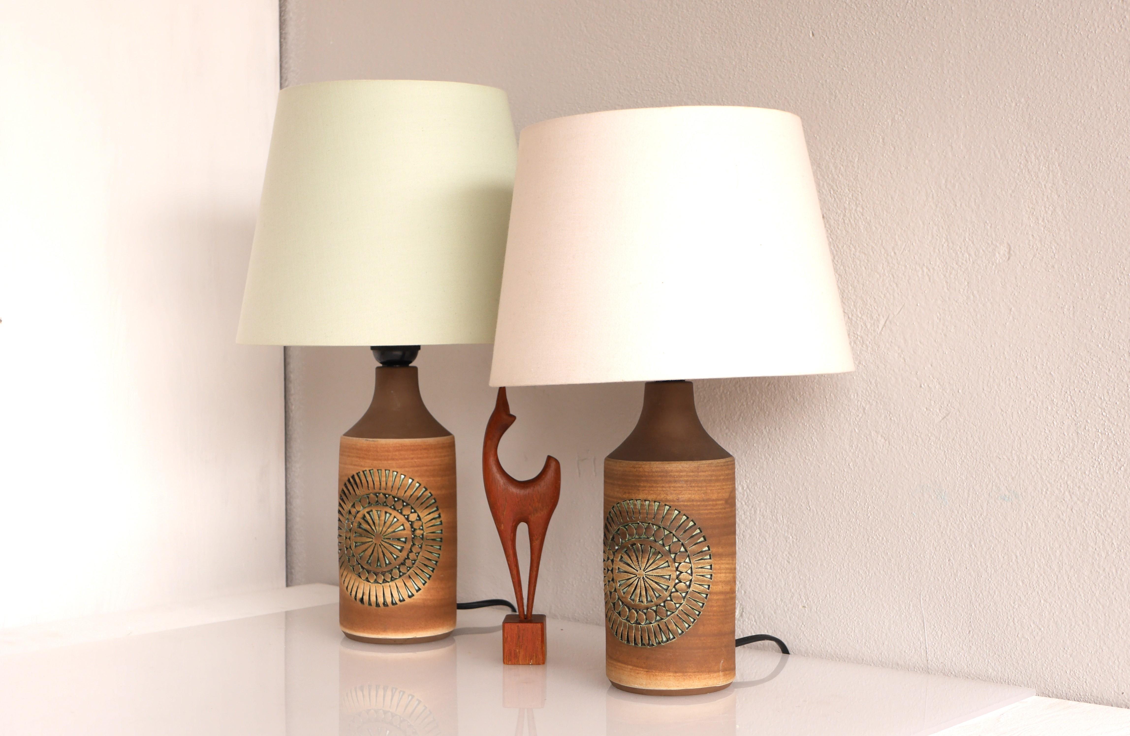 Pottery Lamps by Anagrius for Alingsås, Sweden 1
