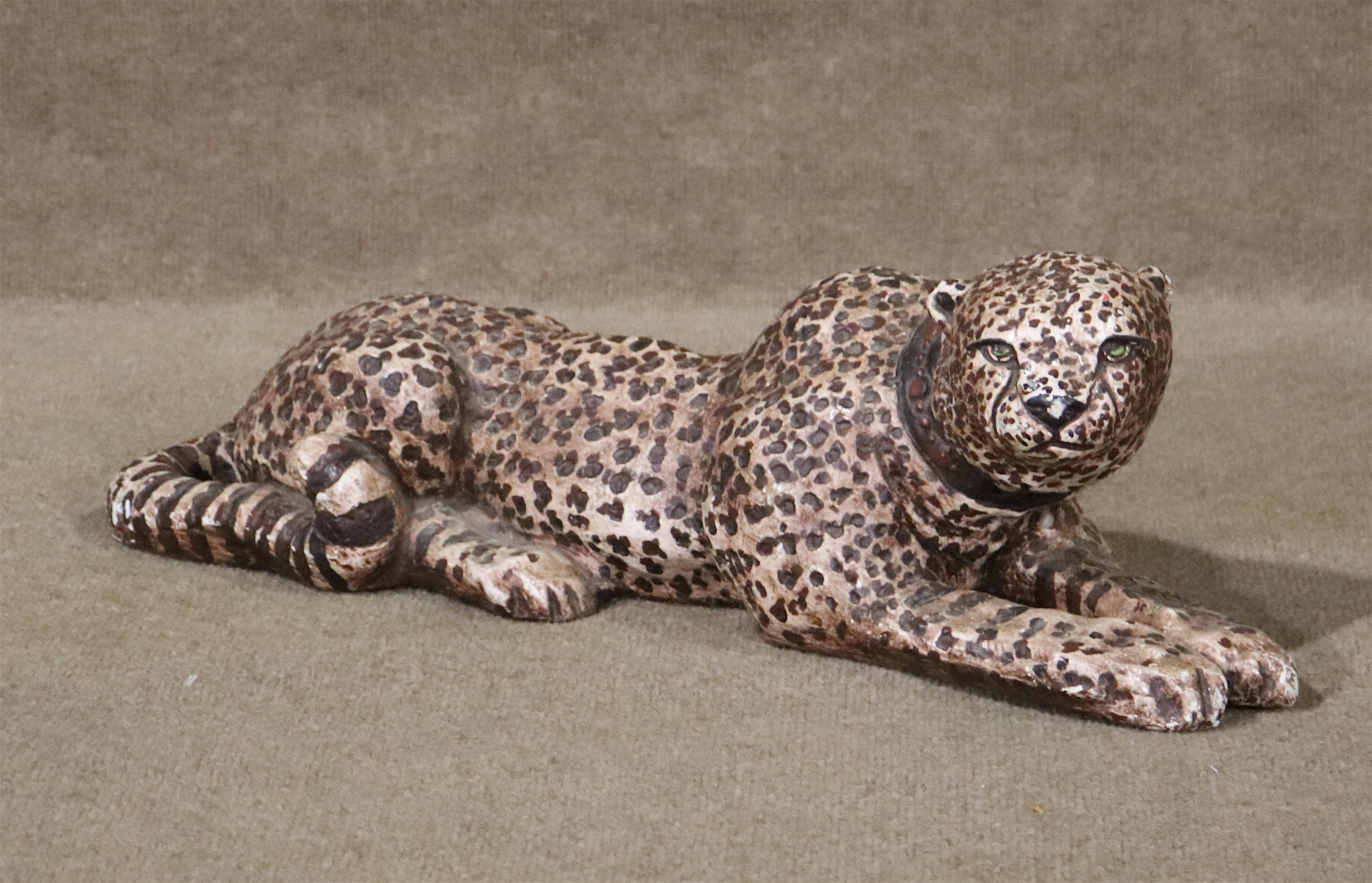 Beautiful handmade leopard sculpture with painted spots.
Please confirm location NY or NJ