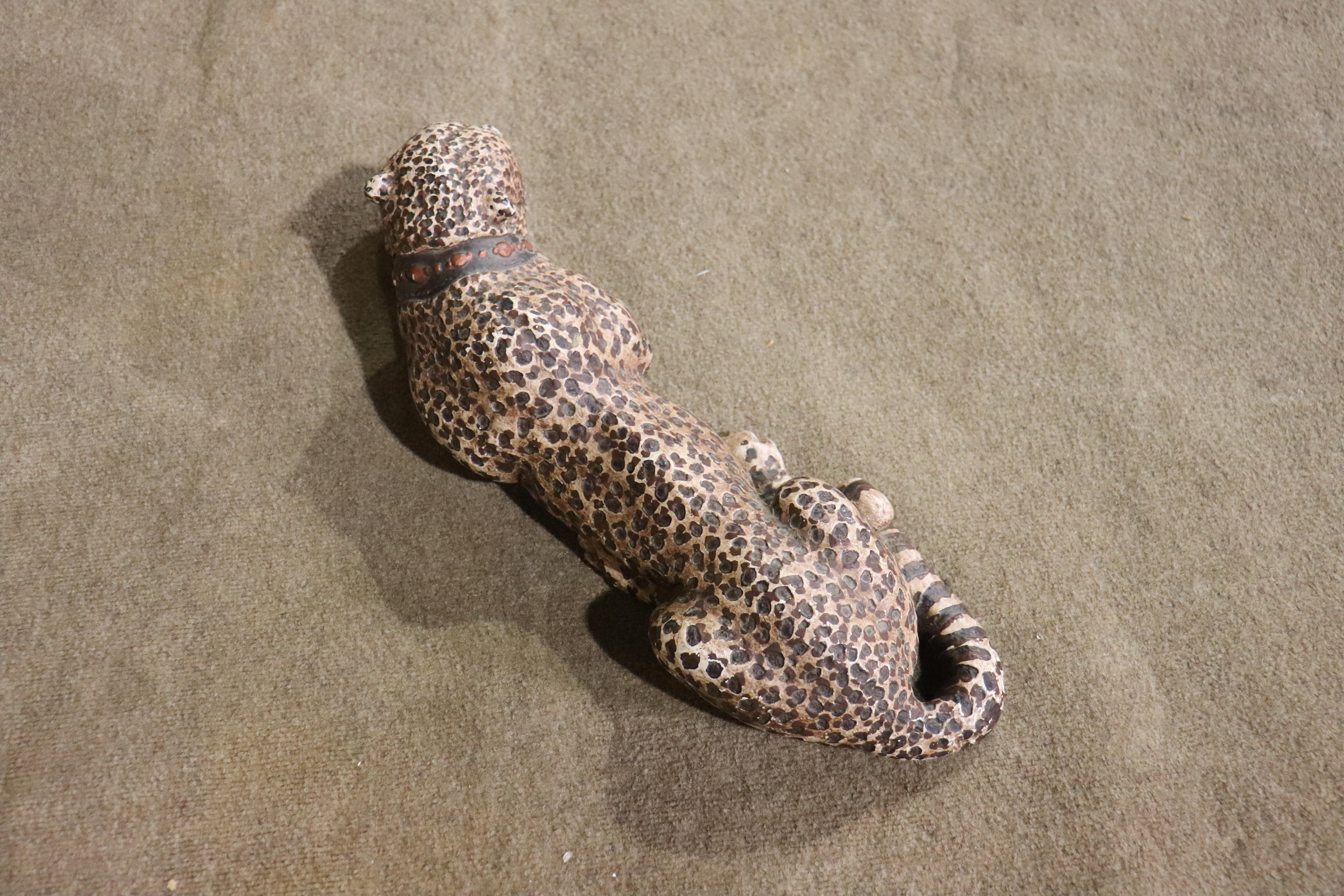 Pottery Leopard Sculpture 3