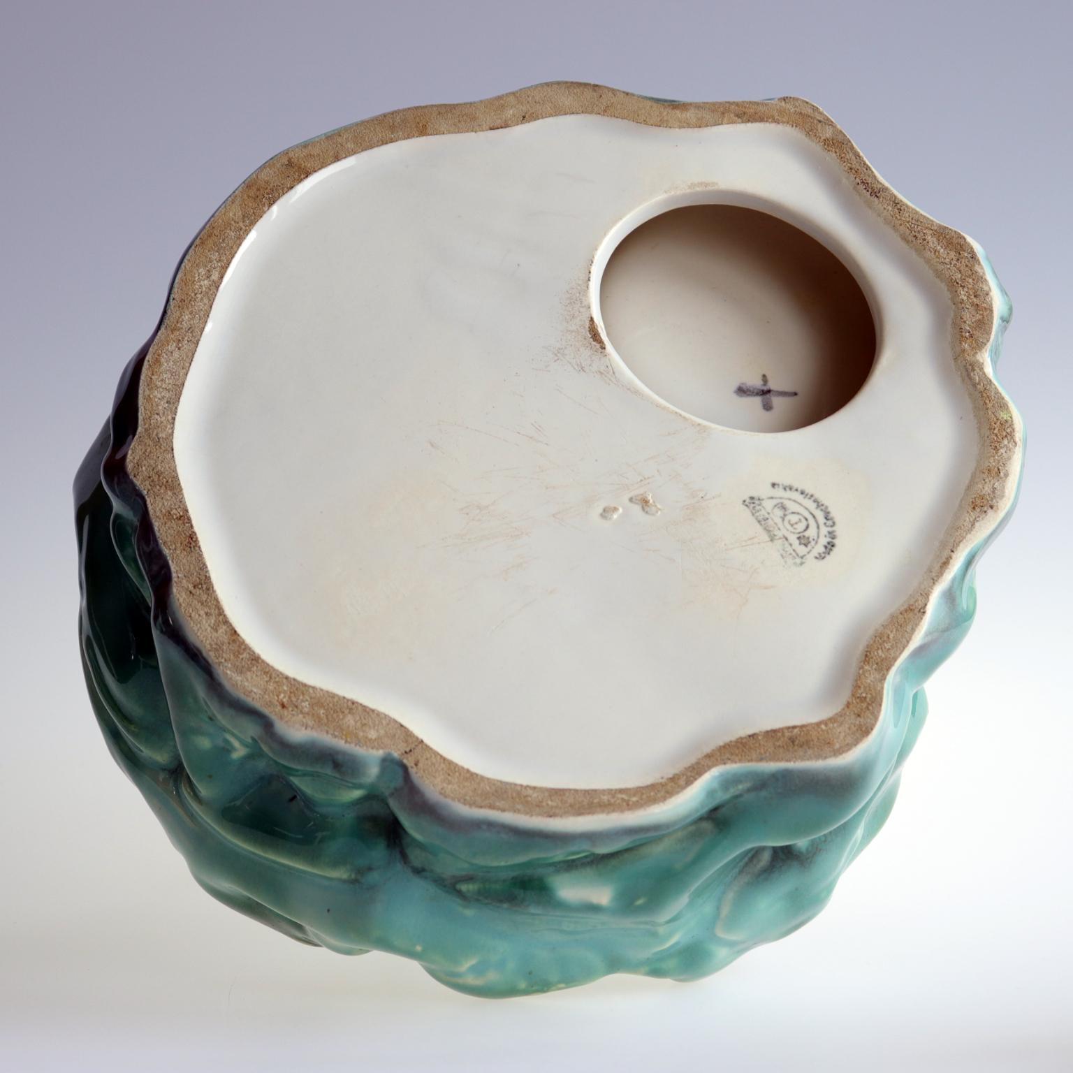 Art Deco Pottery Polar Bear Bowl or Ashtray from Ditmar Urbach Czechoslovakia, 1930s For Sale