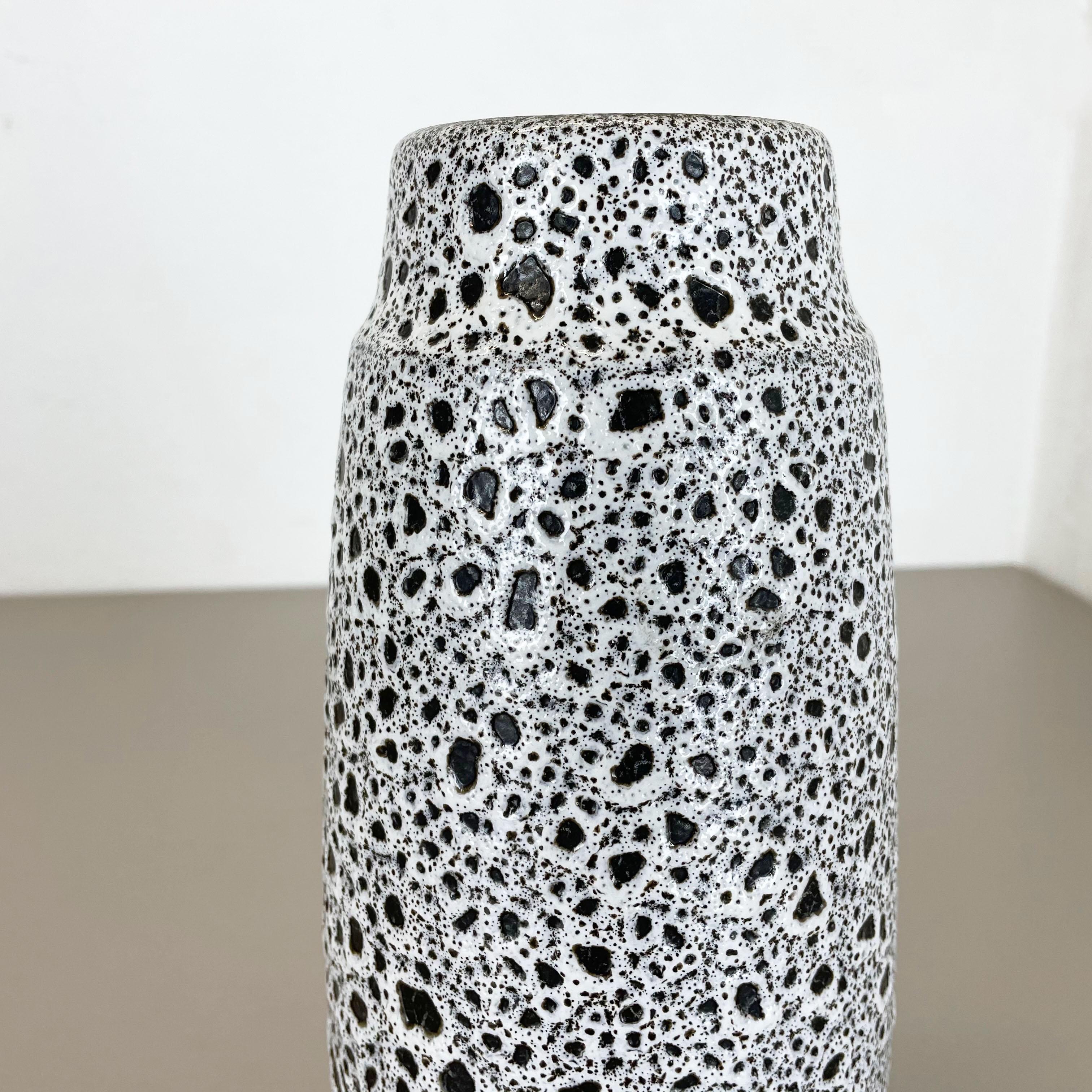 Ceramic Pottery Super White Color Fat Lava Multi-Color Vase Scheurich Germany WGP, 1970 For Sale