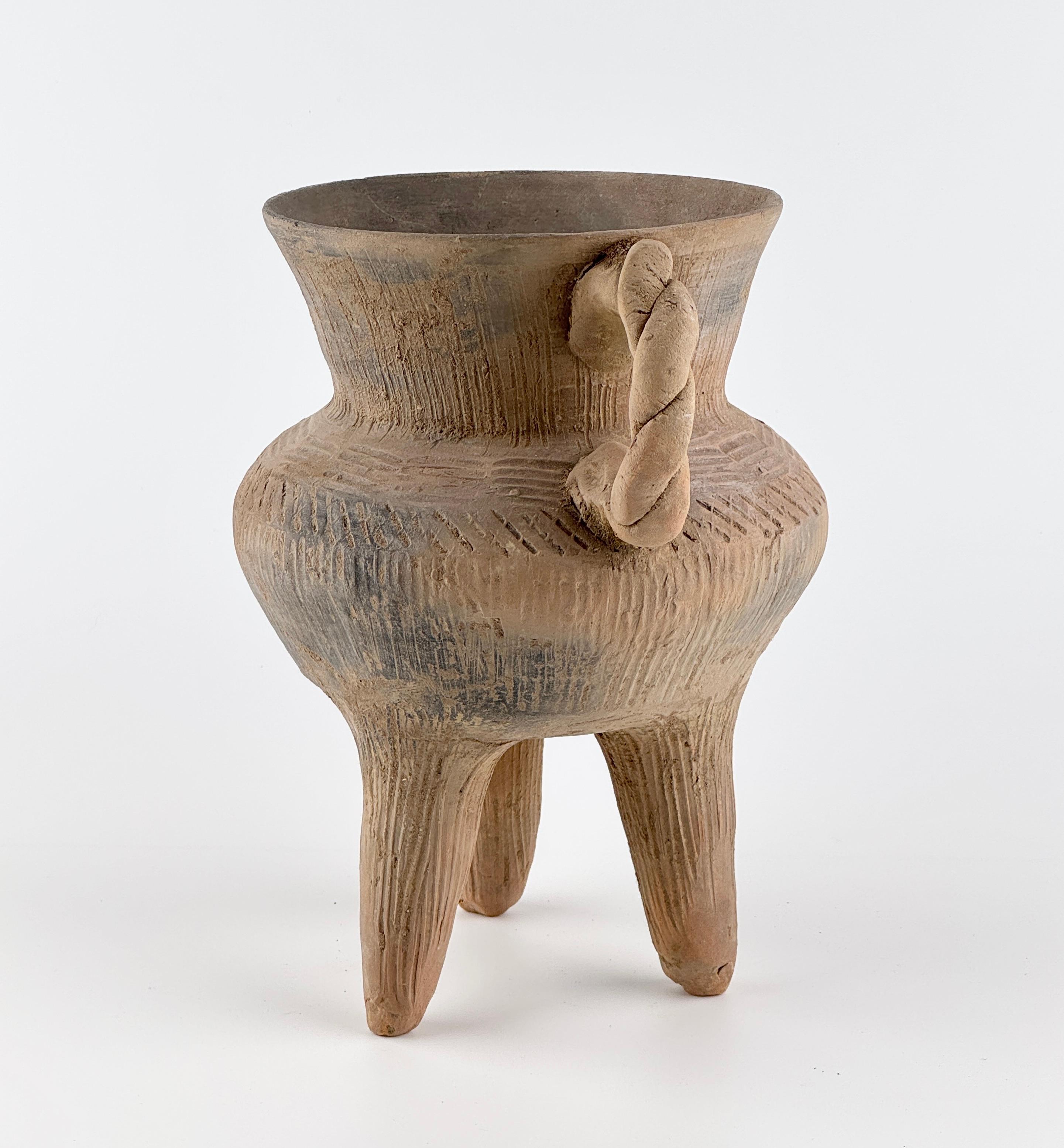 Pottery Tripod Vessel, Neolithic Period For Sale 3