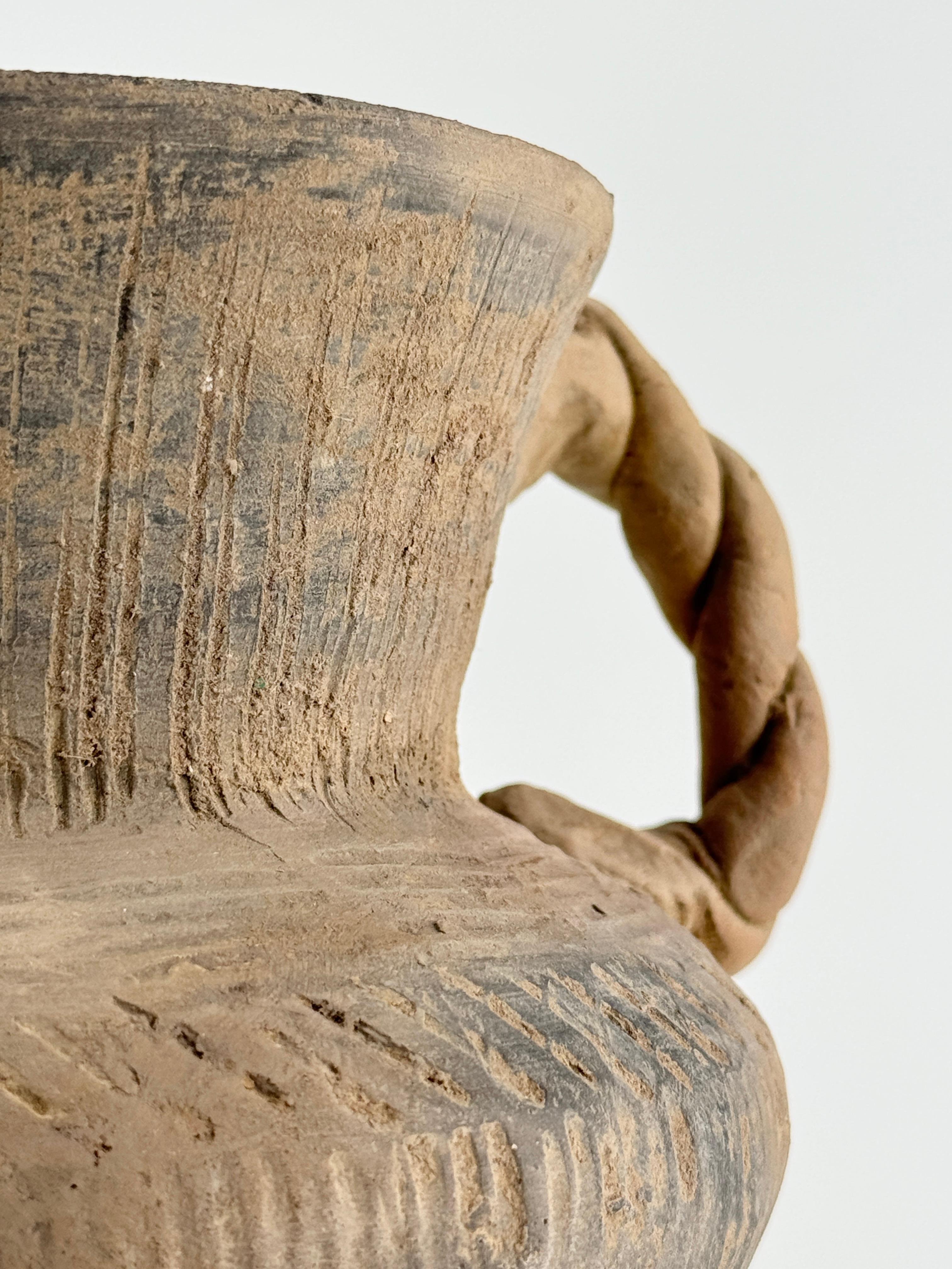 18th Century and Earlier Pottery Tripod Vessel, Neolithic Period For Sale