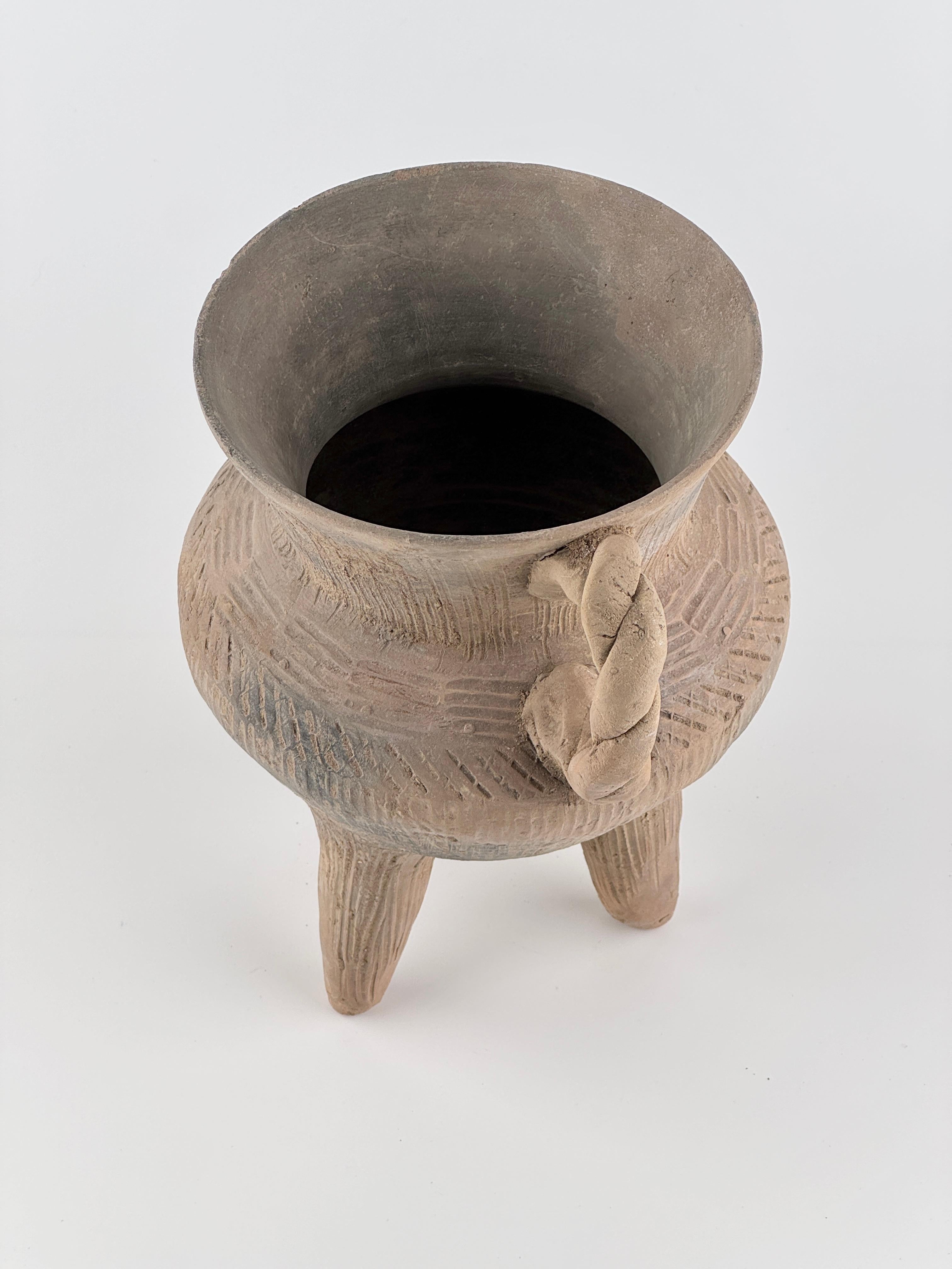 Pottery Tripod Vessel, Neolithic Period For Sale 1