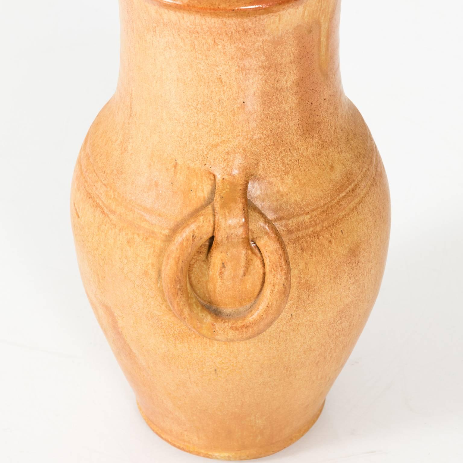 20th Century Pottery Vase with Handles by Seagrove